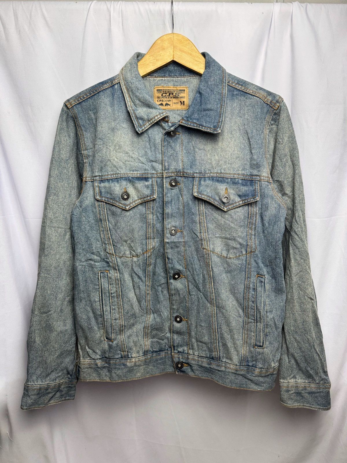 Japanese Brand × Vintage Japanese CPS Washed Denim Jacket Vintage Size US M / EU 48-50 / 2 - 1 Thumbnail