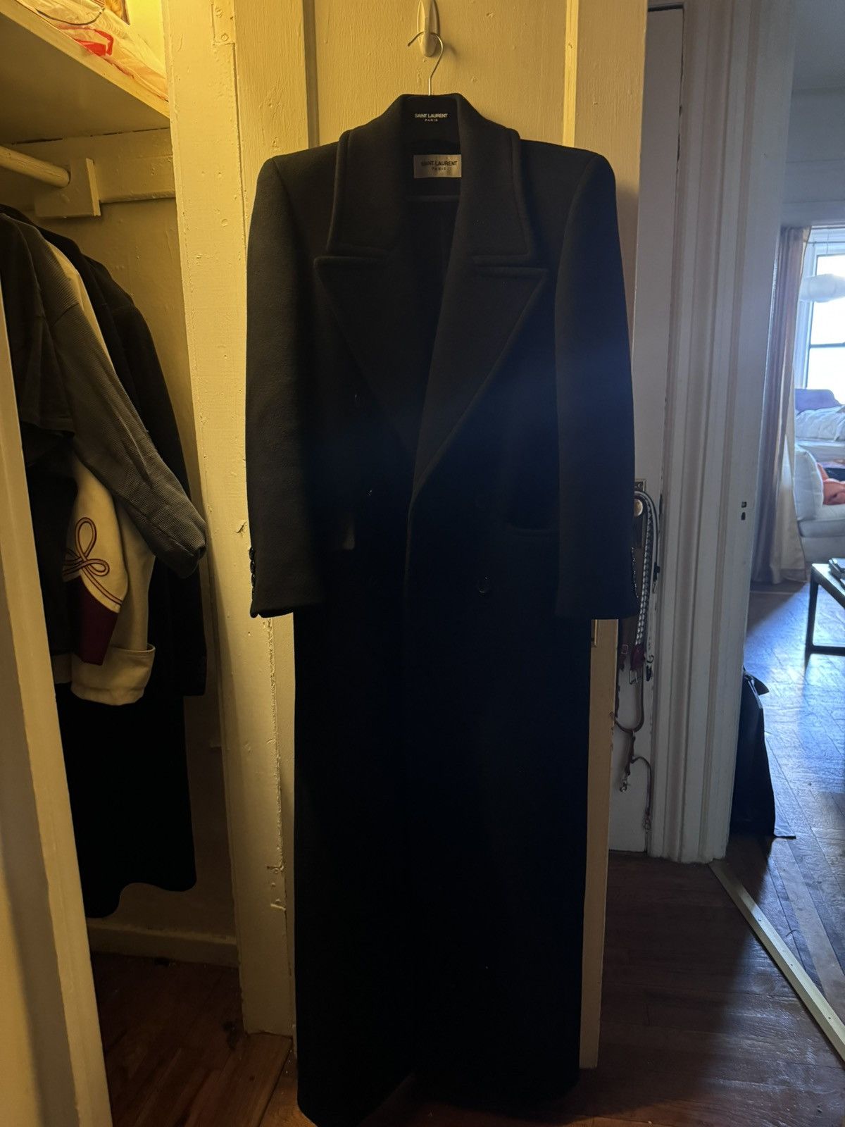 Saint Laurent Paris (Final drop)sold out SLP runway 23’ floor length coat Size US S / EU 44-46 / 1 - 2 Thumbnail