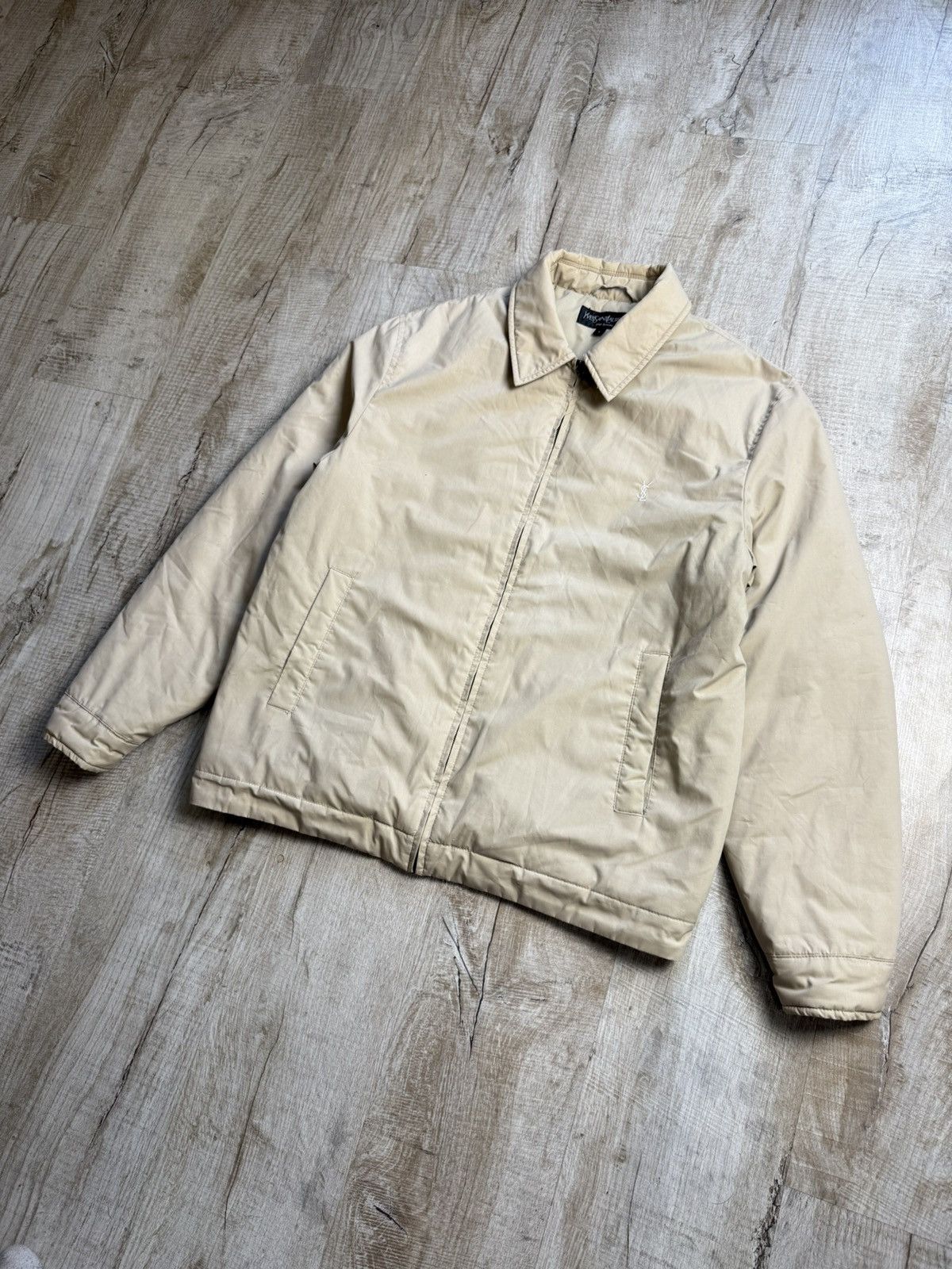 Yves Saint Laurent Vintage Yves Saint Lauren beige jacket bomber L Men Size US L / EU 52-54 / 3 - 3 Thumbnail
