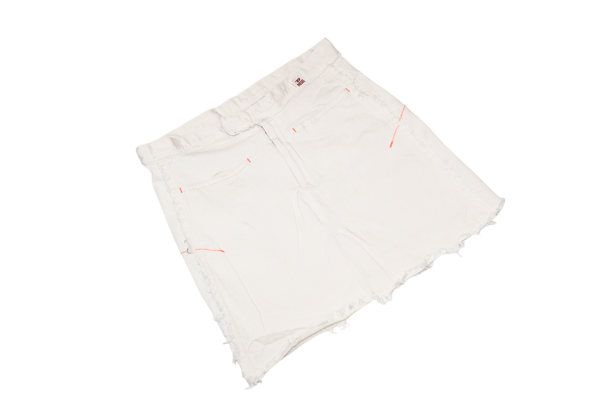 Diesel 90's Diesel Vestige Raw Cut Distressed Mini Skirt Size 28" / US 6 / IT 42 - 3 Thumbnail