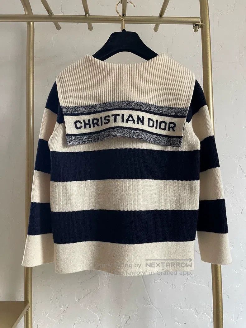 Dior Dior Navy-style striped knitted sweater Size XXS / US 00 / IT 34 - 1 Thumbnail