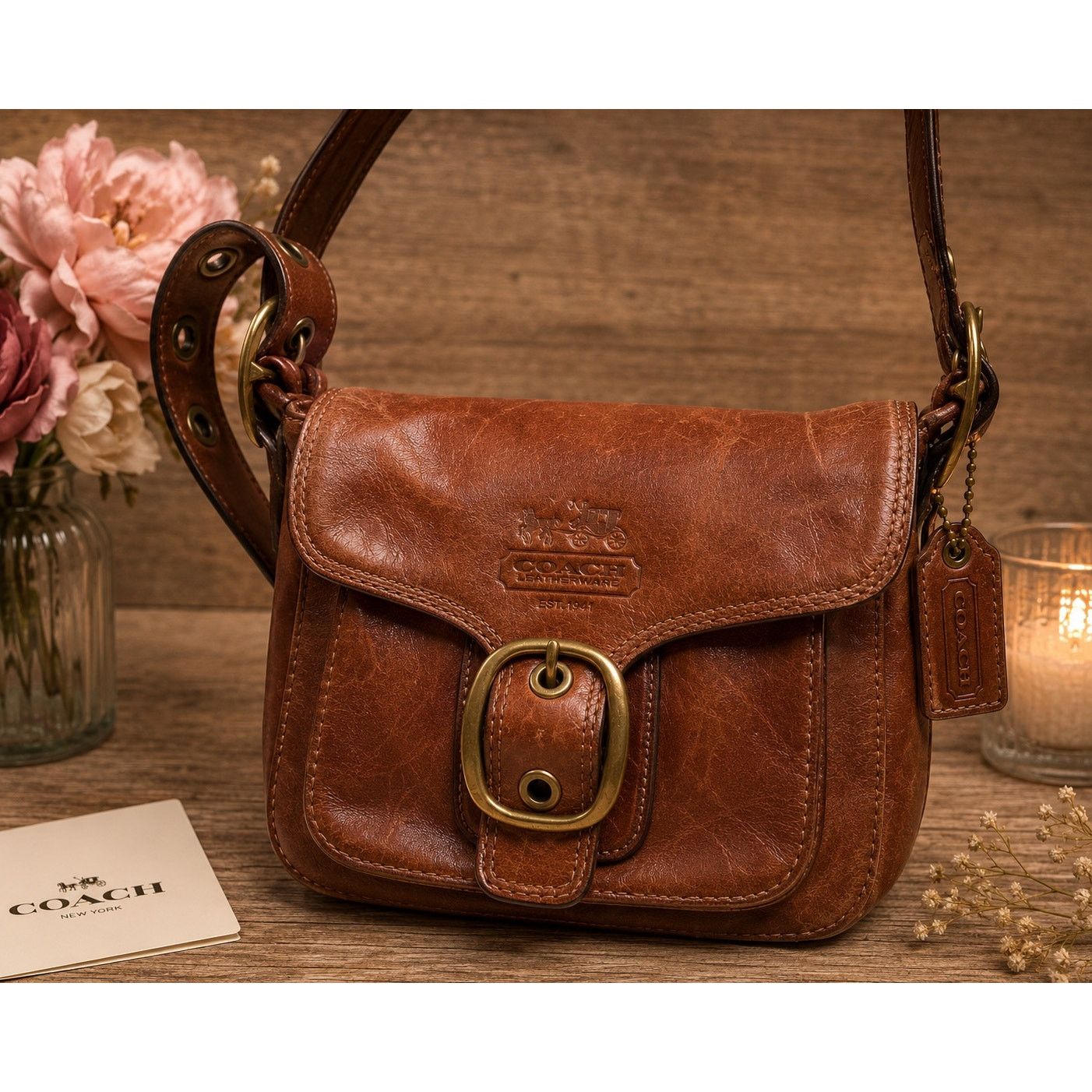 Coach Vintage Coach Soho Bleecker Buckle Crossbody Brown Leather
