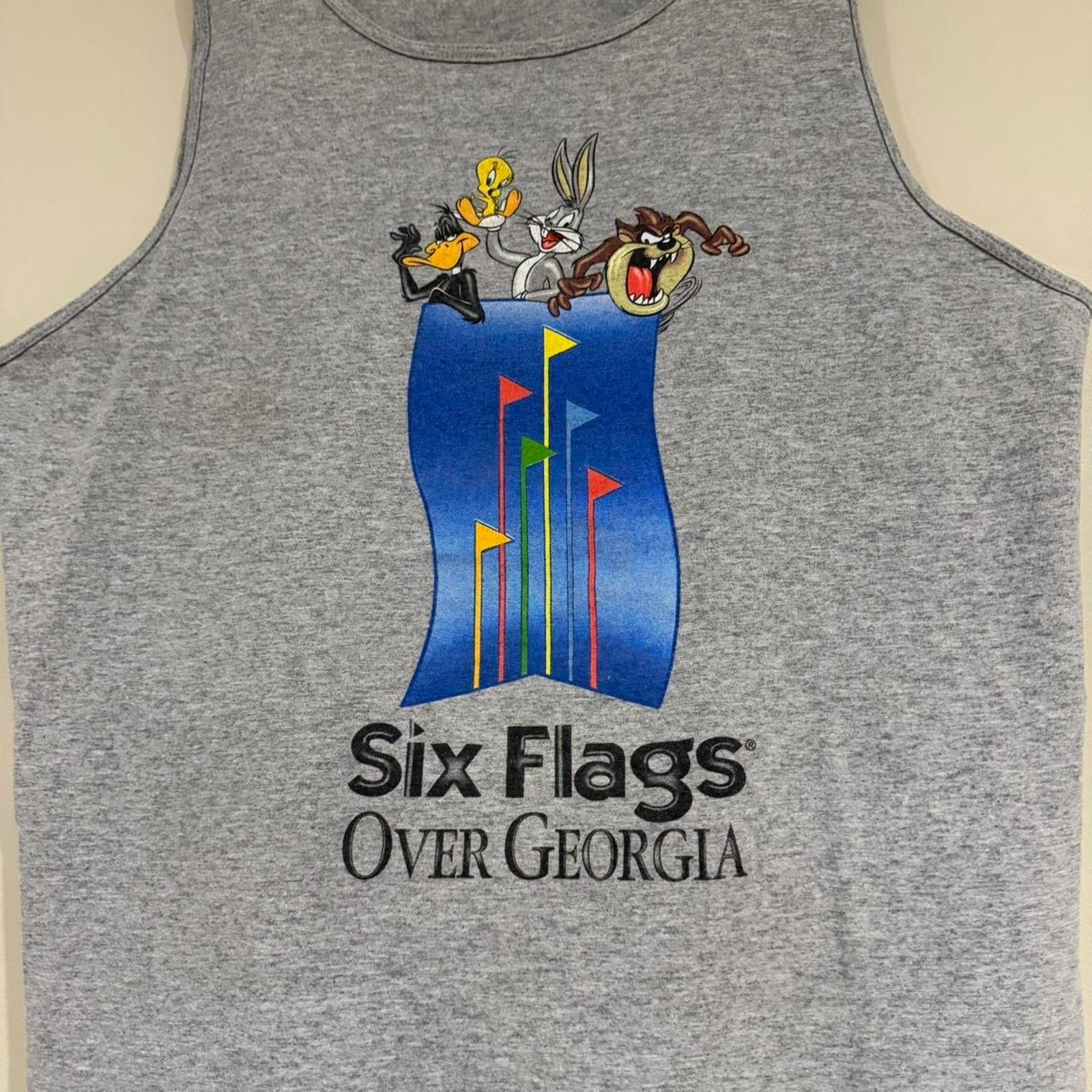 Other 1998 Six Flags Over Georgia Looney Tunes Tank Top Size US XL / EU 56 / 4 - 2 Thumbnail