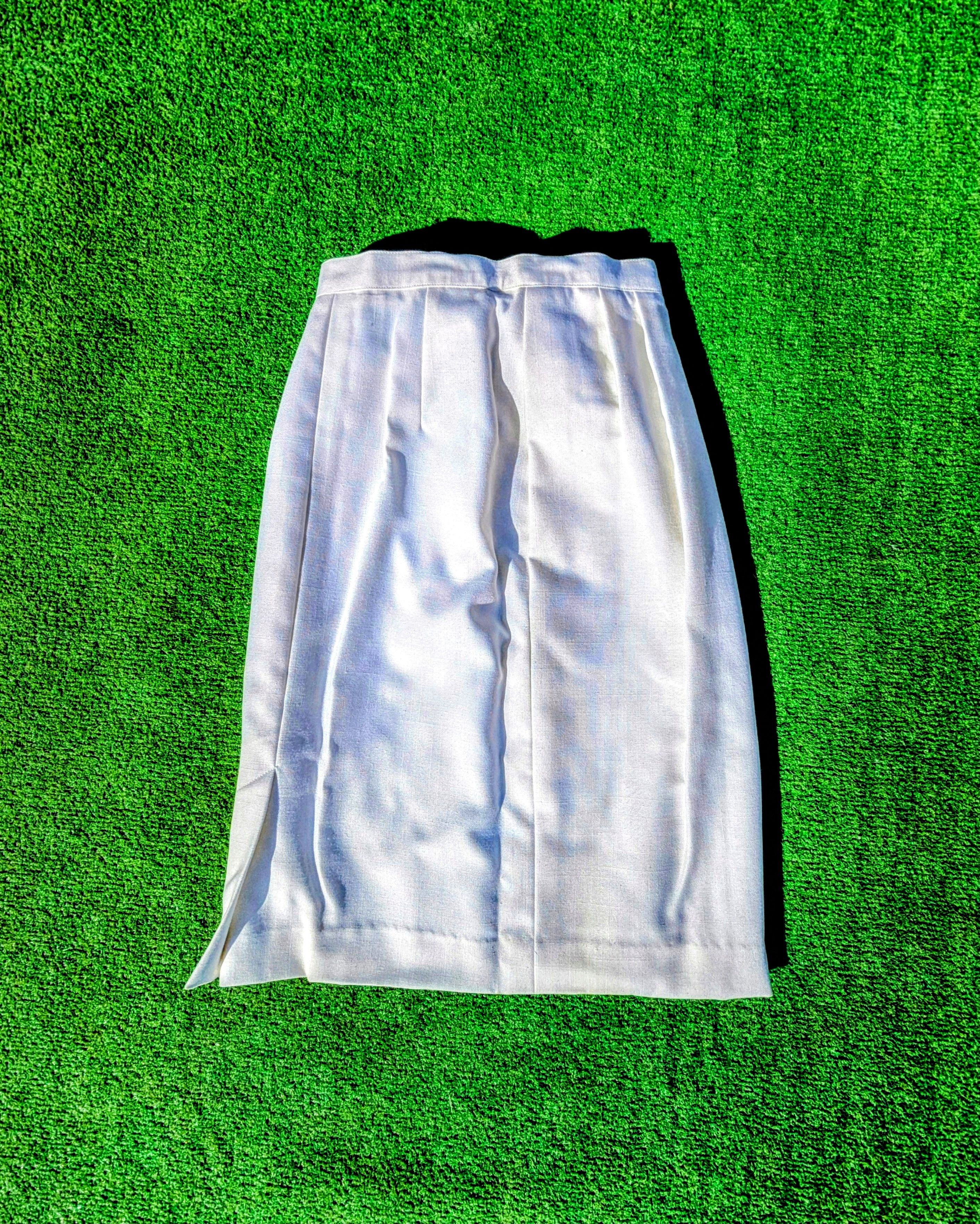 Vintage Vintage 1980s White Peabody House Pleated Maxi Petite Skirt Size 26" / US 2 / IT 38 - 5 Thumbnail