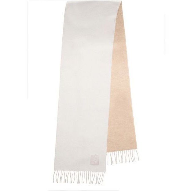 Loewe LOEWE Two Side White Pink Cashmere Wool Scarf New & Authenti Size ONE SIZE - 2 Thumbnail