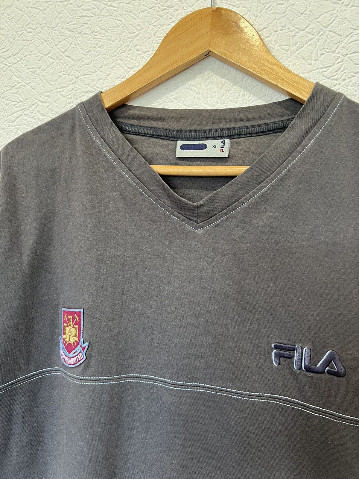 Fila Vintage 00’s FILA West Ham Grey T Shirt Tee Size US XL / EU 56 / 4 - 3 Thumbnail