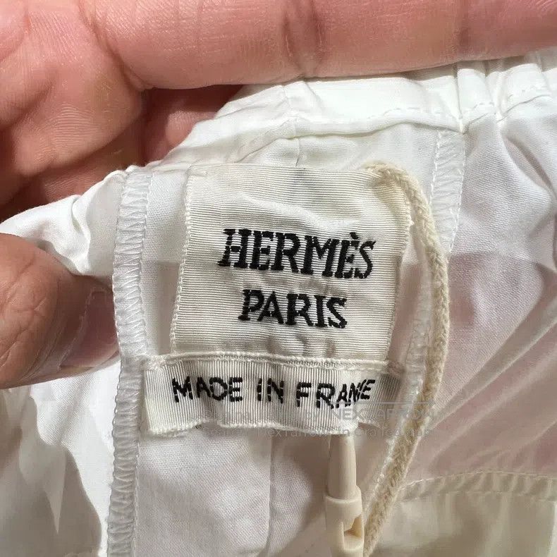 Hermes Hermes Elastic Logo Buckle Wide-Leg Pants Size 25" / US 0 / IT 36 - 3 Thumbnail