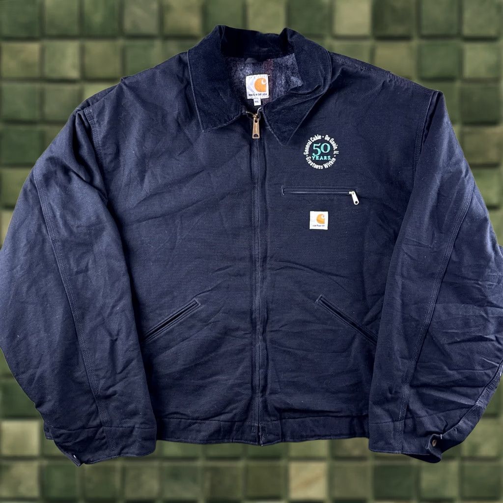 Carhartt Carhartt J001 Detroit Jacket USA Made Blanket Lined Workwear 4XL Black Mens Size US XXL / EU 58 / 5 - 1 Thumbnail
