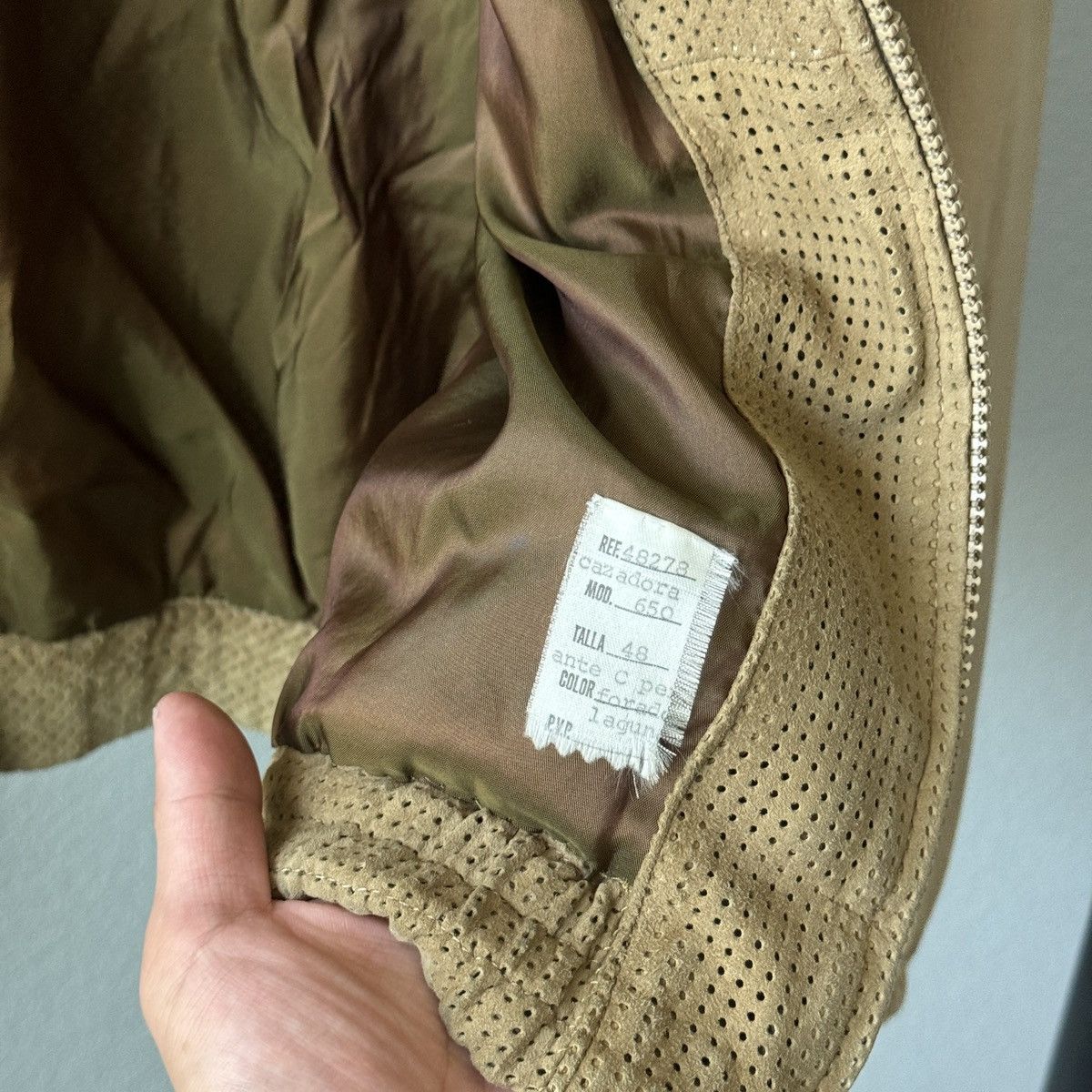 Loewe × Vintage Vintage Loewe Perforated Brown Leather Jacket Size US M / EU 48-50 / 2 - 4 Thumbnail