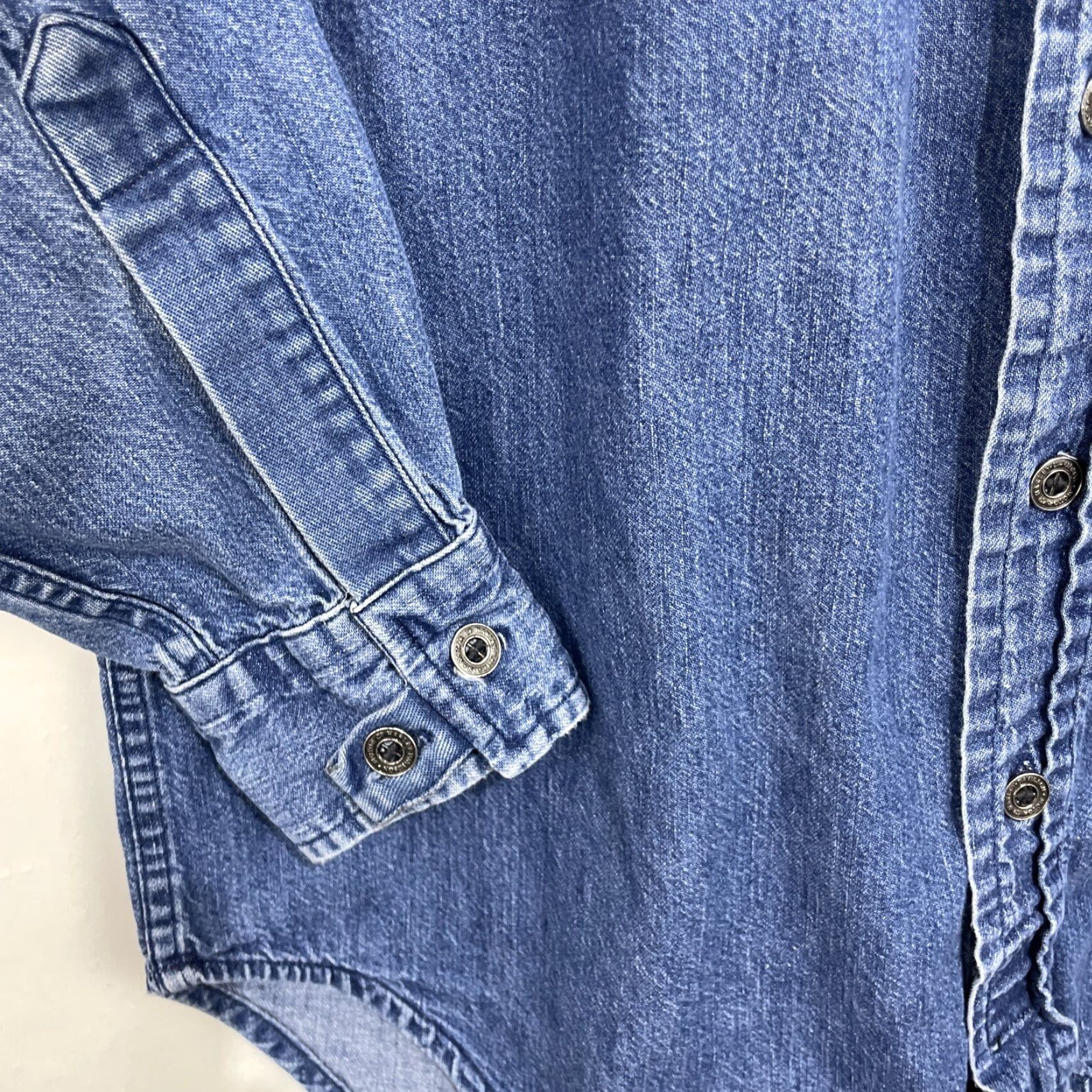 Harley Davidson Vintage Harley-Davidson Motorcycles Mens Denim Shirt Long Sleeve Button-Up Blue Size US L / EU 52-54 / 3 - 6 Thumbnail