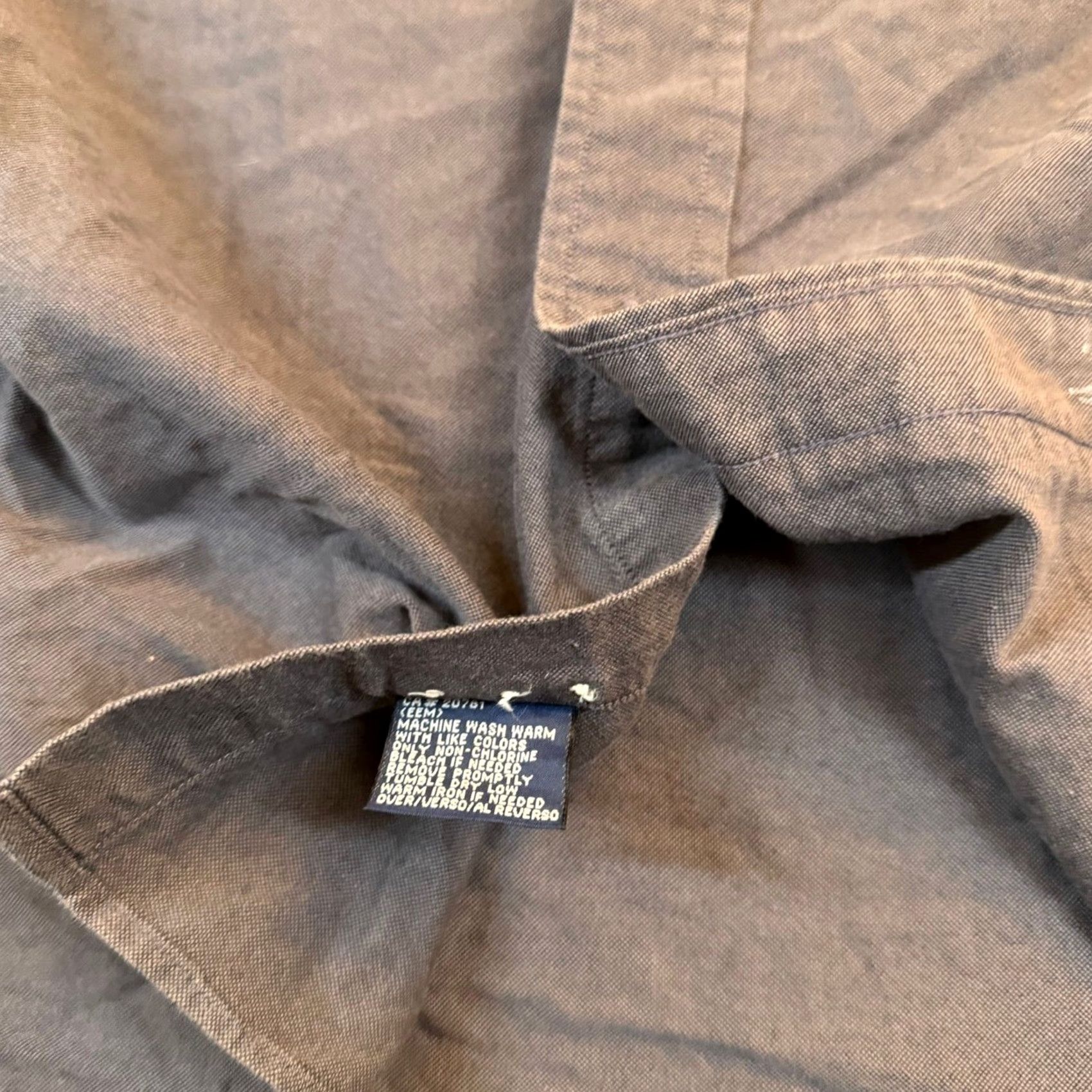 Tommy Hilfiger Tommy Hilfiger Oxford Button-Down Shirt Mens L Blue Long Sleeve Logo Pocket Size US L / EU 52-54 / 3 - 5 Thumbnail