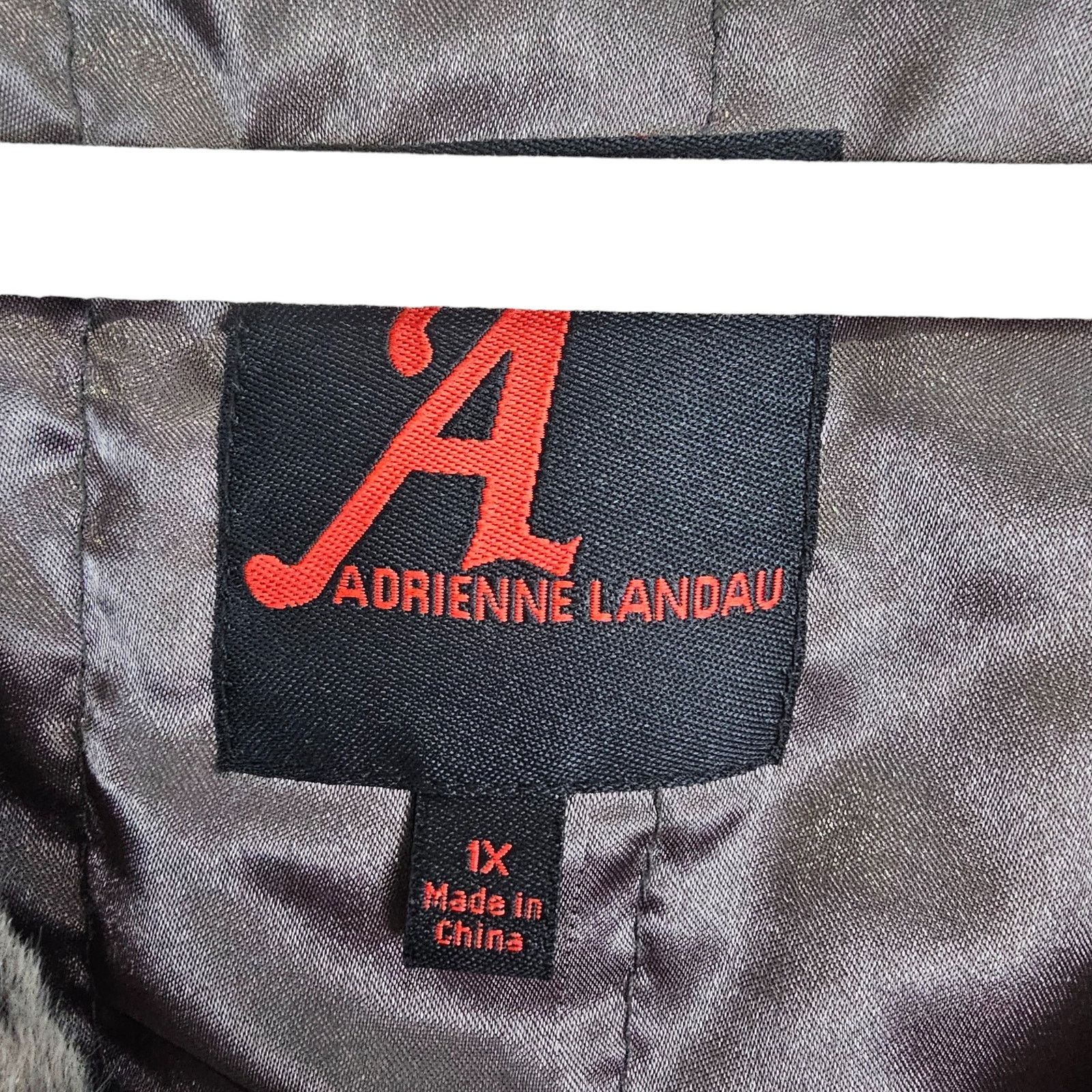 Adrianna Papell Adrienne Landau Womens Faux Fur Animal Print Vest Size 1X Size XL / US 12-14 / IT 48-50 - 6 Thumbnail