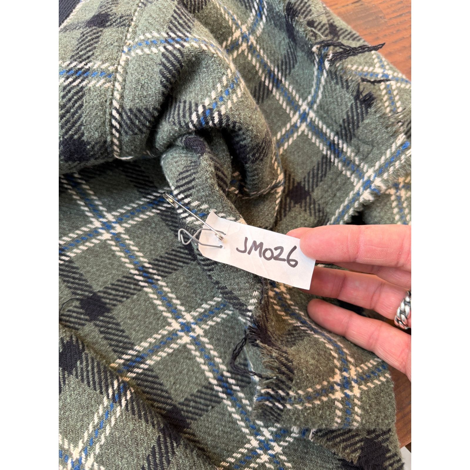 Greg Lauren Greg Lauren SAMPLE Green Plaid Hoodie Front Jacket Size US L / EU 52-54 / 3 - 4 Thumbnail