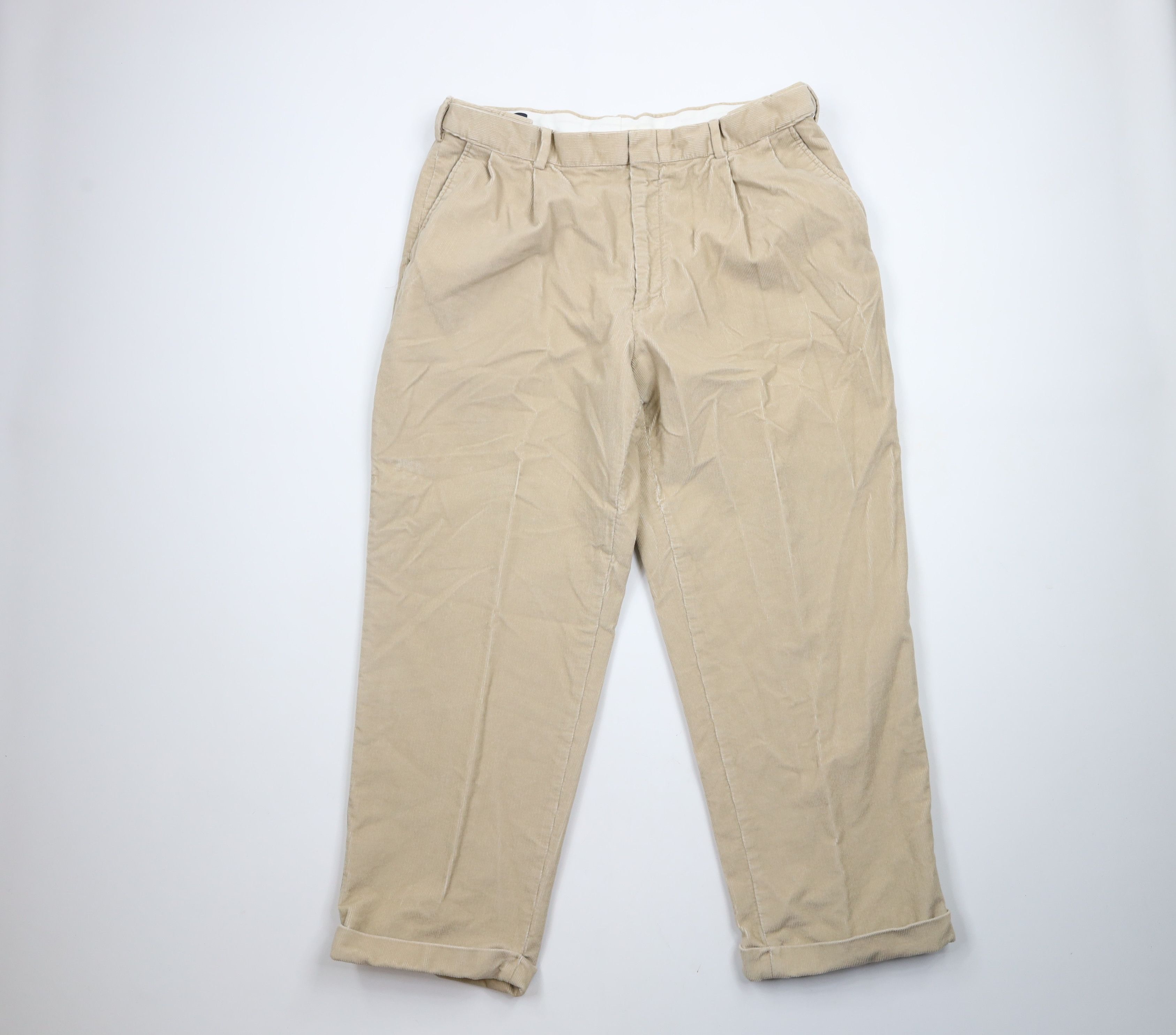 Lands' End × Vintage Vintage Lands End Cuffed Wide Leg Corduroy Chino Pants Size US 38 / EU 54 - 1 Thumbnail