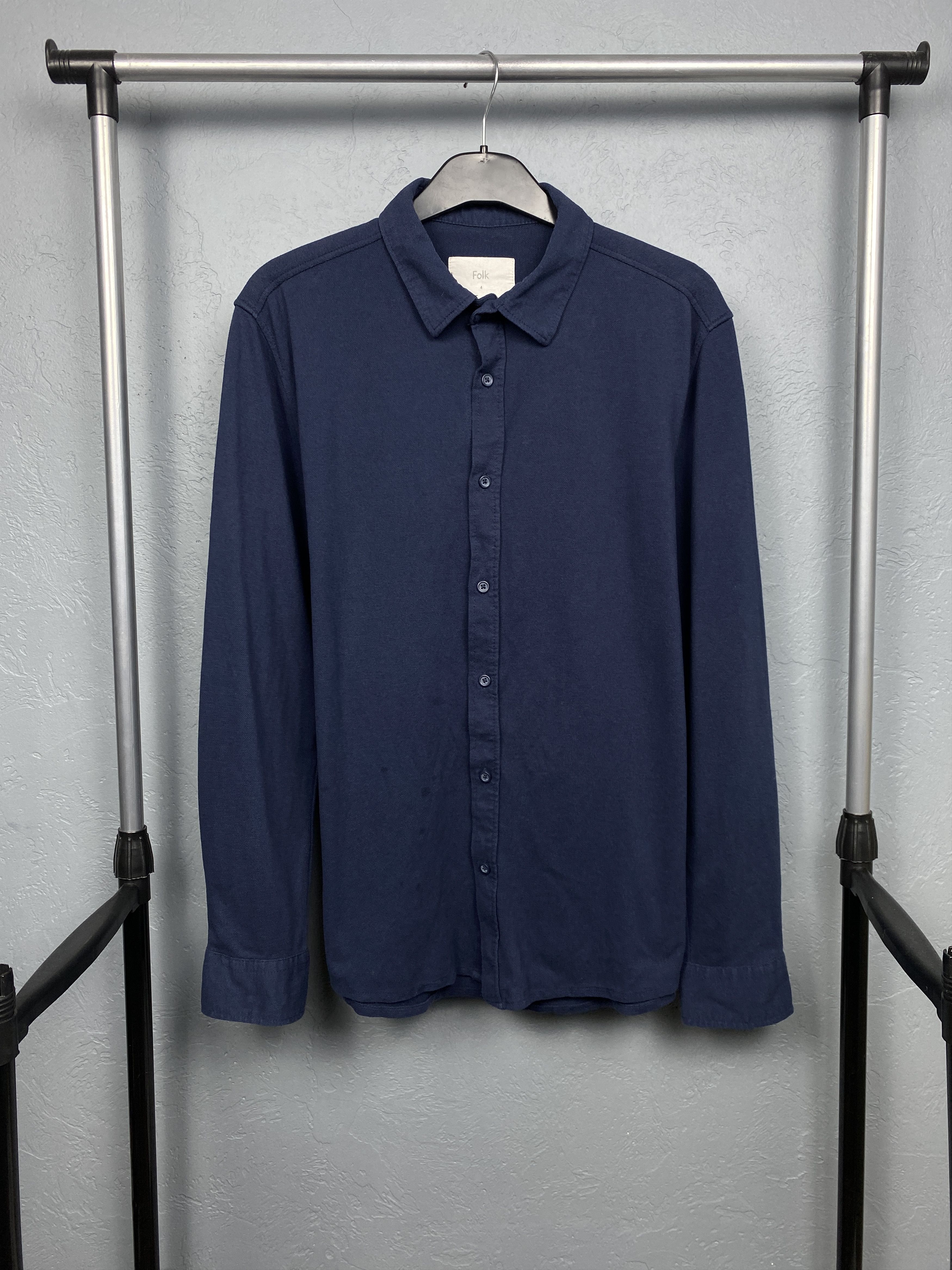Folk Folk Vintage Mens Long Sleeve Polo Shirt Y2K Size US L / EU 52-54 / 3 - 1 Thumbnail