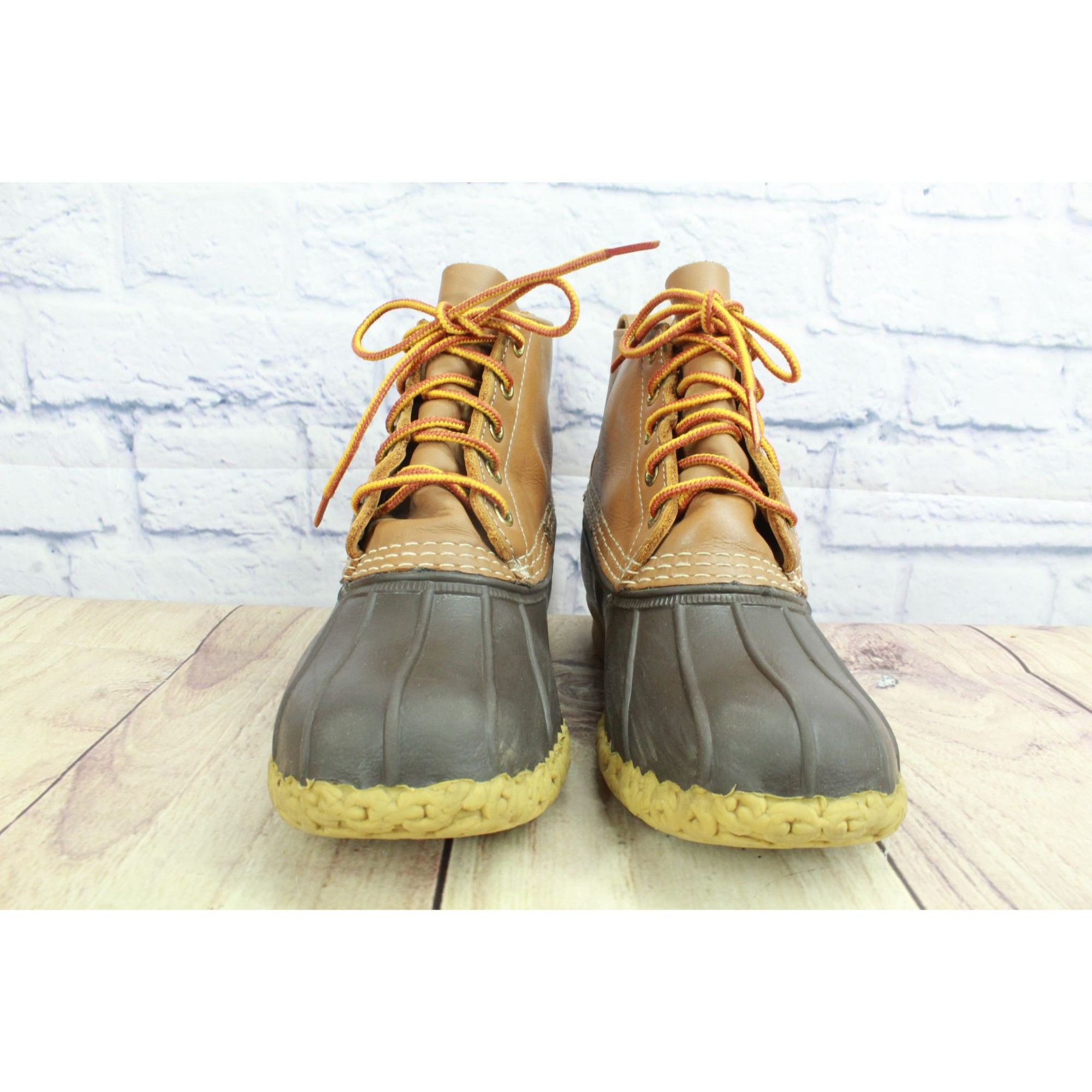 L.L. Bean LL Bean Women's 6" Lace Up Ankle Duck Boots Brown 7 M Size US 7 / IT 37 - 5 Thumbnail