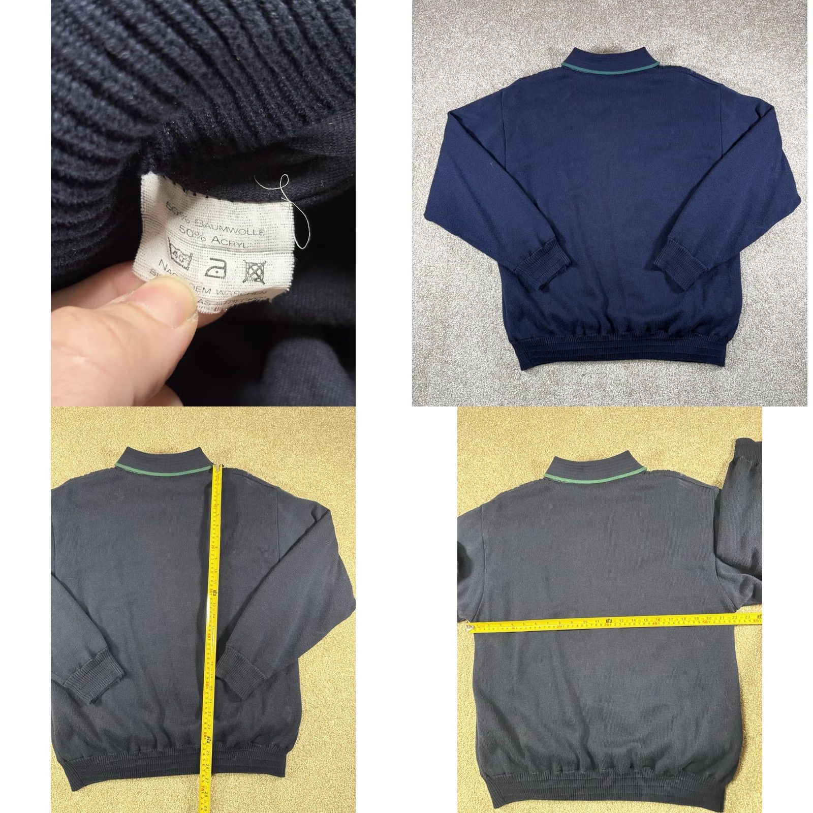 Vintage VINTAGE Windstopper By Airtex Swedish Design Henley Sweater Navy Blue Men’s L Size US L / EU 52-54 / 3 - 8 Thumbnail