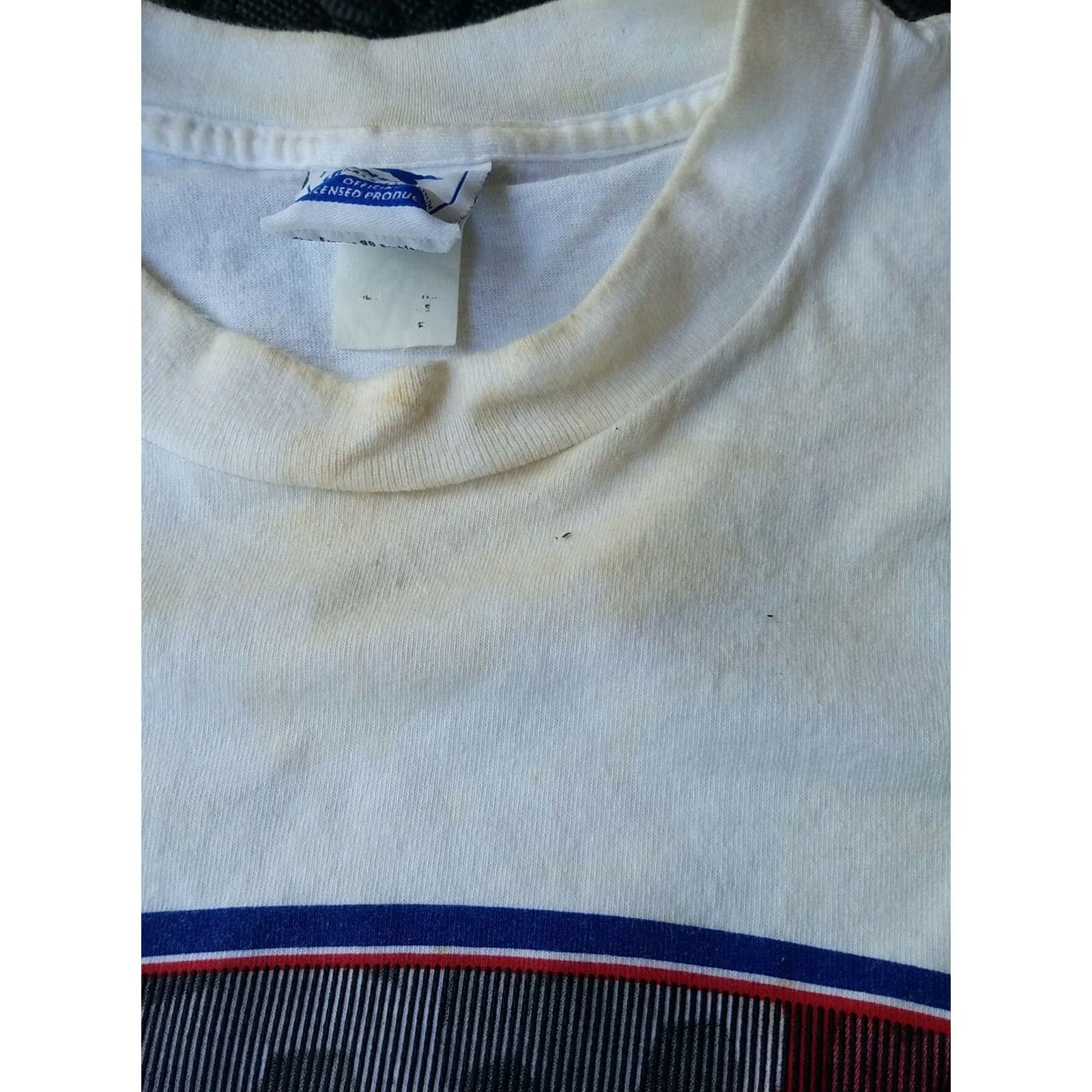 Vintage VINTAGE Official Licensed World Cup T Shirt 1998 Soccer France USA 2XL White Unisex Adults Short Sleeve 100% Cotton Mens Womens Boys Girls Size US XXL / EU 58 / 5 - 4 Thumbnail