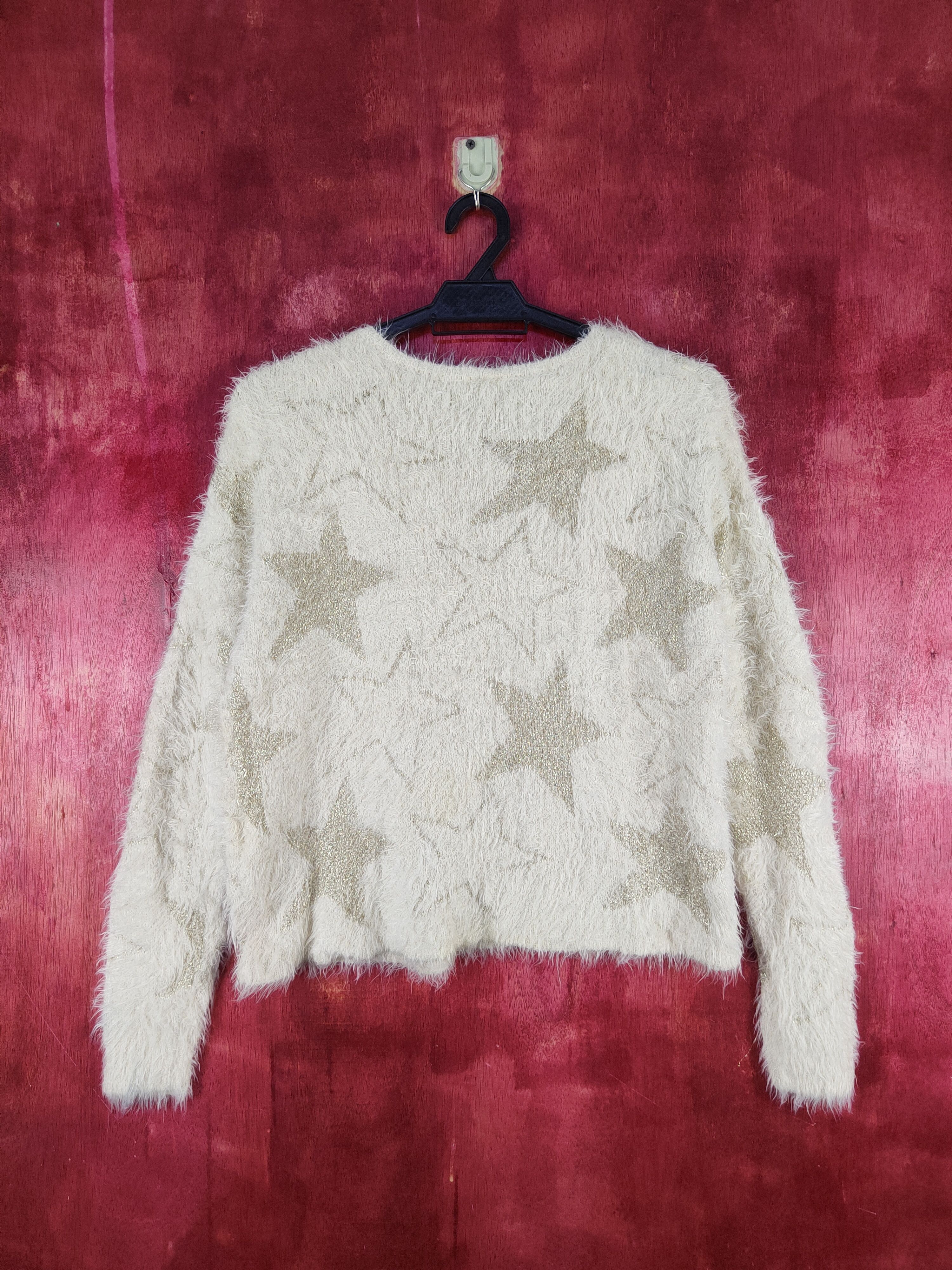 Japanese Brand × Vintage Star Art Stuff 🔥Here's Avenue Cream Fur Mohair Knitwear Size S / US 4 / IT 40 - 9 Thumbnail
