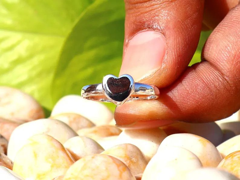 Handmade Handmade Heart Ring, 925 Silver Promise Ring, Women Jewelry Size ONE SIZE - 4 Thumbnail