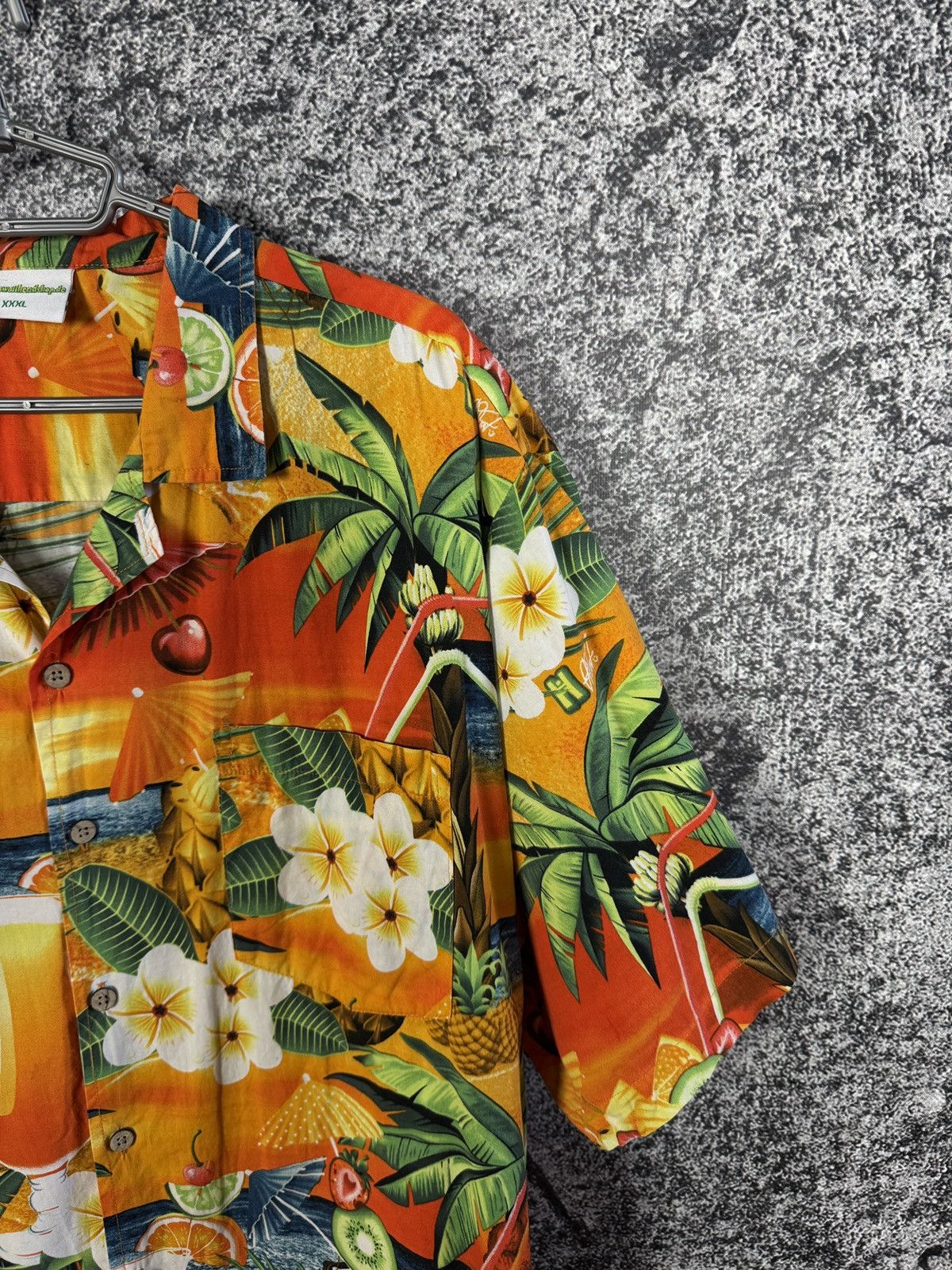 Vintage Men’s Hawaiian Short Sleeve Shirt Overprint Hawaii Crazy Size US XXL / EU 58 / 5 - 2 Thumbnail