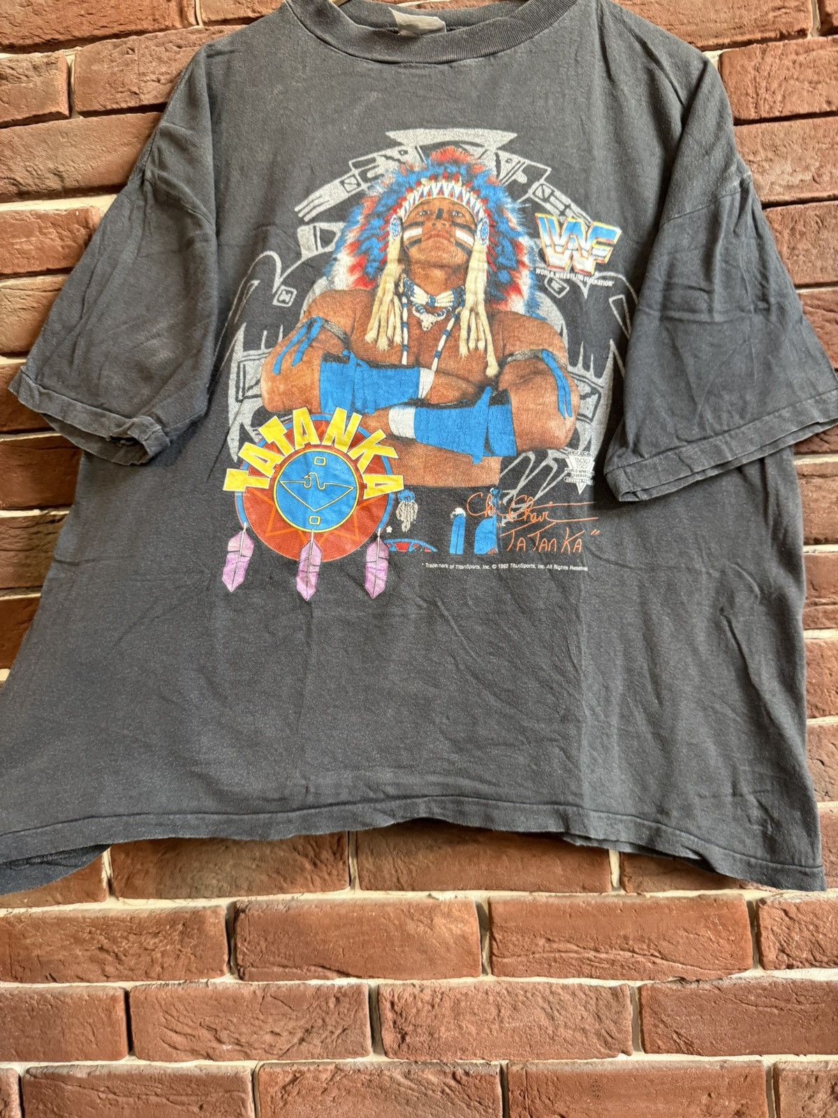 Vintage 92’ WWF Tatanka Vintage 90s Rare Wrestling Rap Tee White L Size US L / EU 52-54 / 3 - 2 Thumbnail