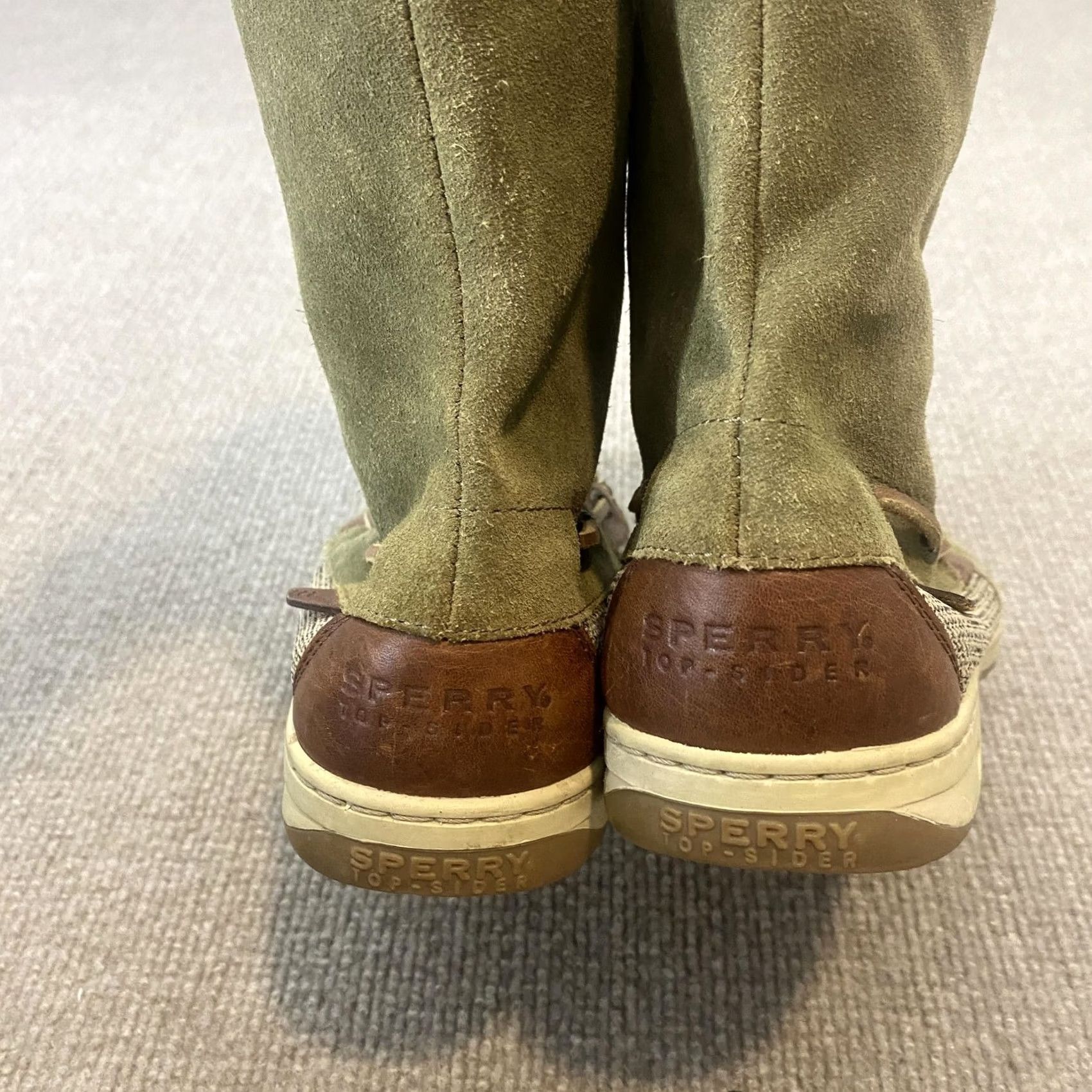 Sperry Sperry Top-Sider Snow Boots Womens Size 9 Green Suede Leather Mid Calf Lace Up Boots Size US 9 / IT 39 - 6 Thumbnail