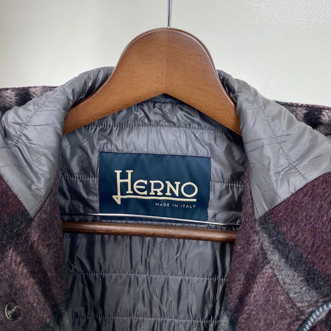 Herno HERNO Checkered Short Duffle Coat Size US M / EU 48-50 / 2 - 3 Thumbnail