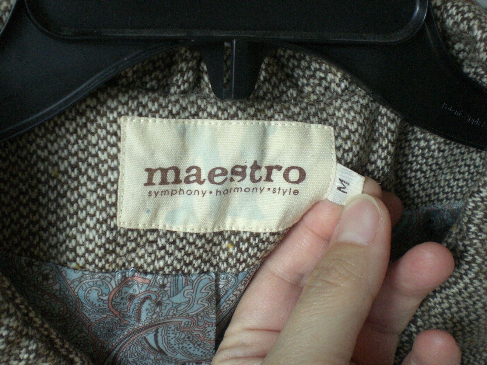Anthropologie .Maestro Anthropologie Tweed Women's Blazer Jacket MEDIUM Size M / US 6-8 / IT 42-44 - 4 Thumbnail