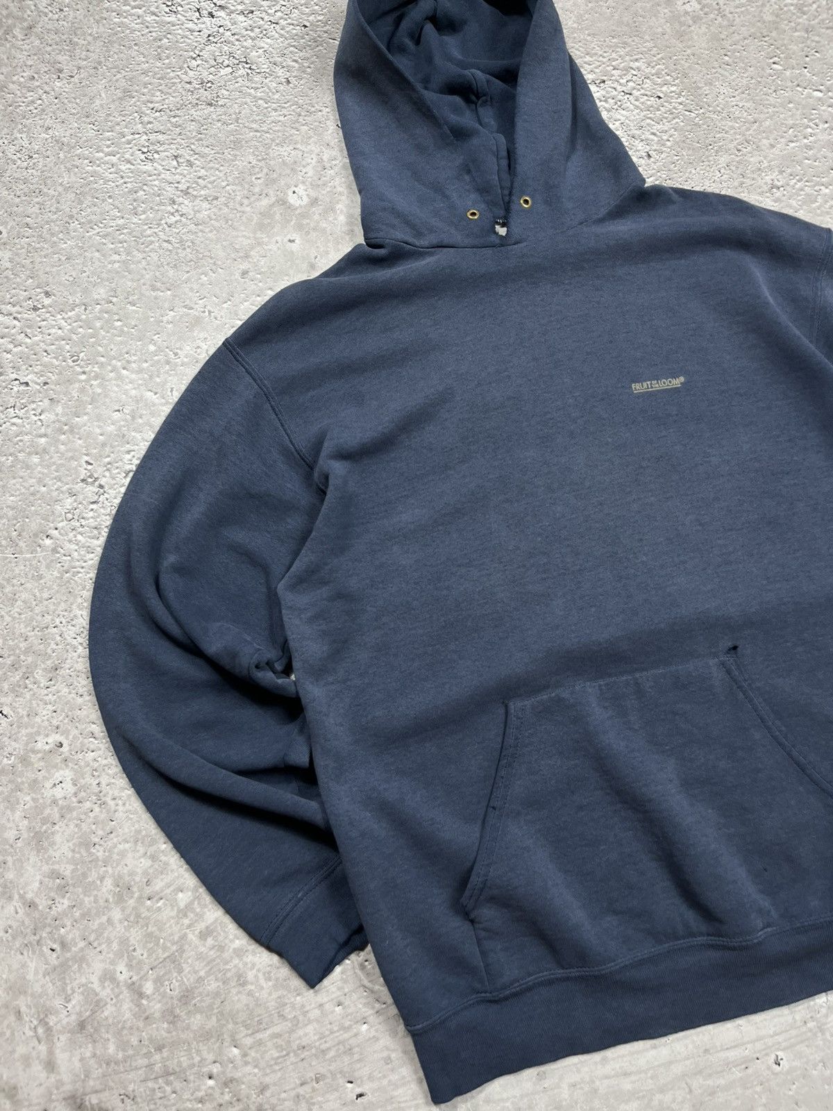 Fruit Of The Loom Distressed Baggy Blank Fruit of the Loom Hoodie Sweatshirt Size US L / EU 52-54 / 3 - 3 Thumbnail
