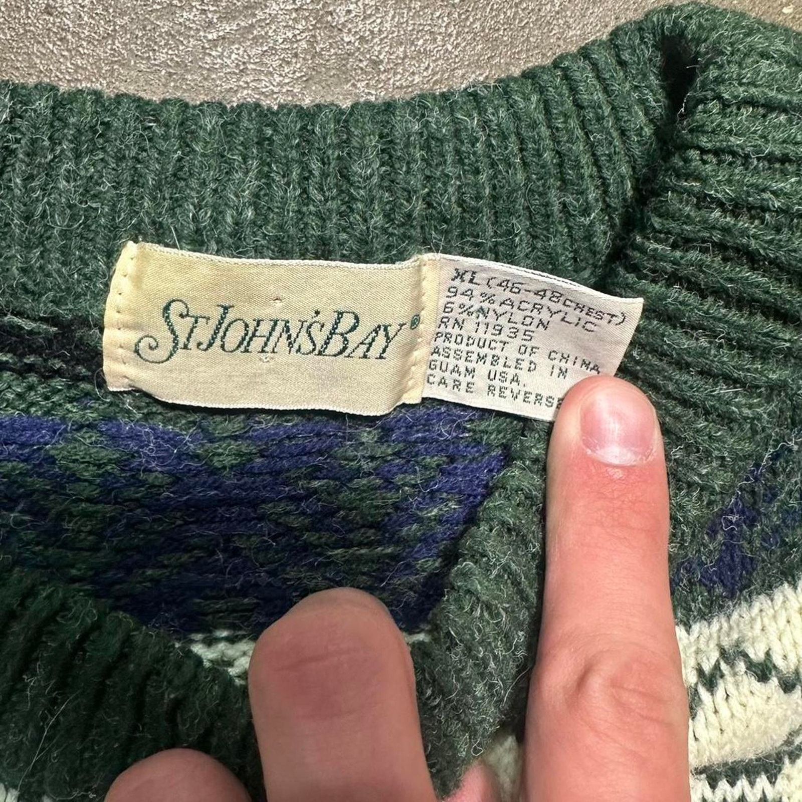 St. Johns Bay Vintage 90s St. John's Bay Acrylic Wool Sweater Sweatshirt Size US XL / EU 56 / 4 - 3 Thumbnail
