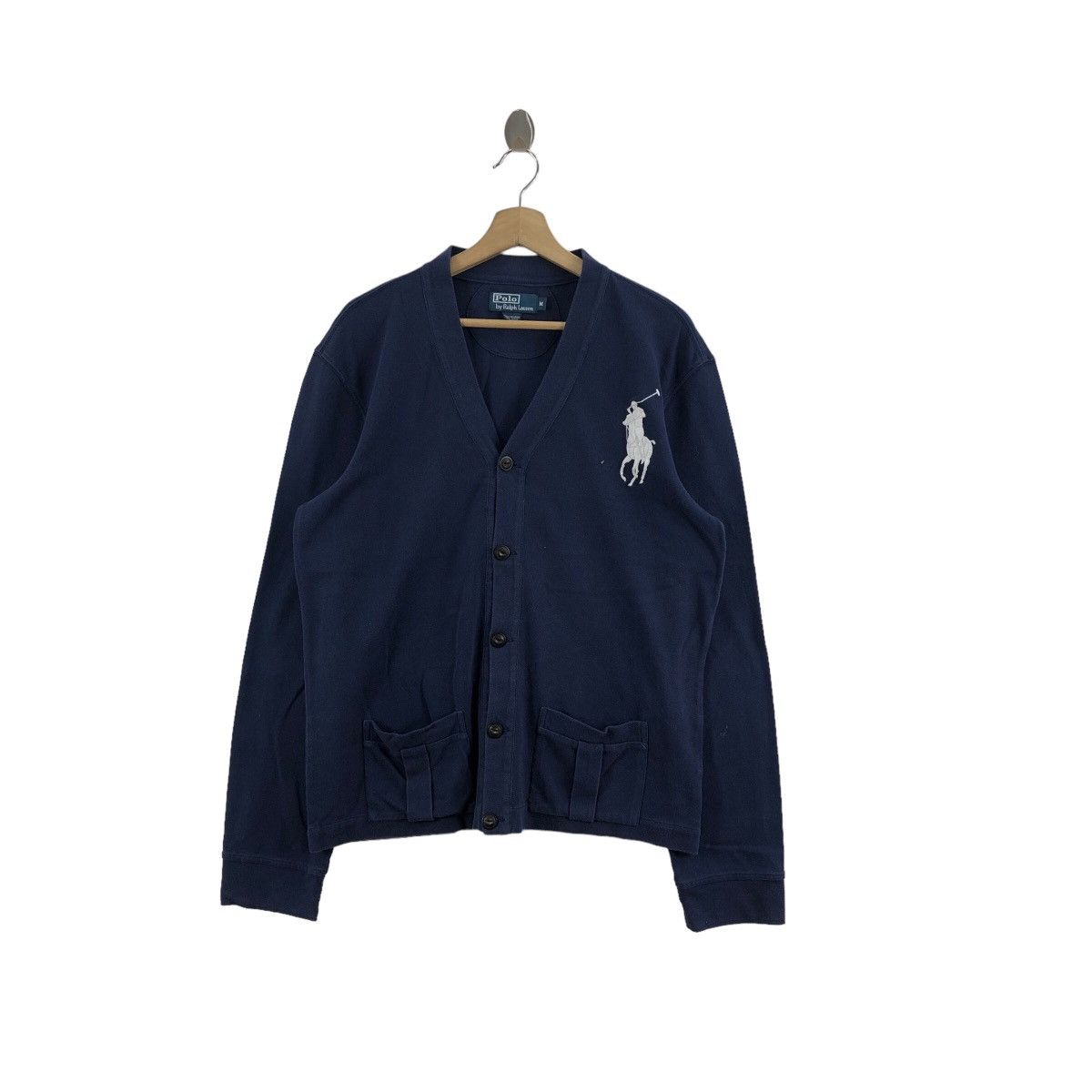 Polo Ralph Lauren × Vintage Pick!! Vtg POLO RALPH LAUREN Big Pony Embroidery Cardigan Size US M / EU 48-50 / 2 - 1 Thumbnail