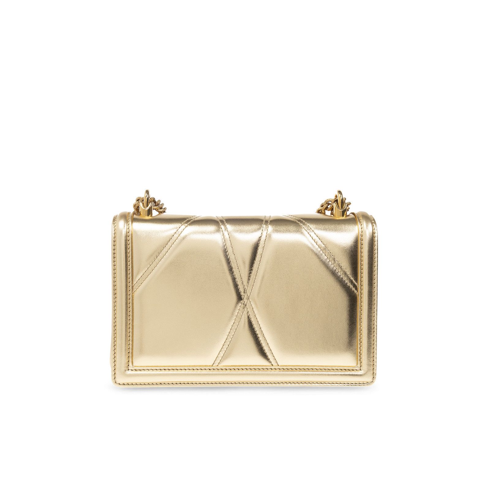 Dolce & Gabbana DOLCE&GABBANA Devotion Medium Gold Shoulder Bag New & Authen Size ONE SIZE - 2 Thumbnail