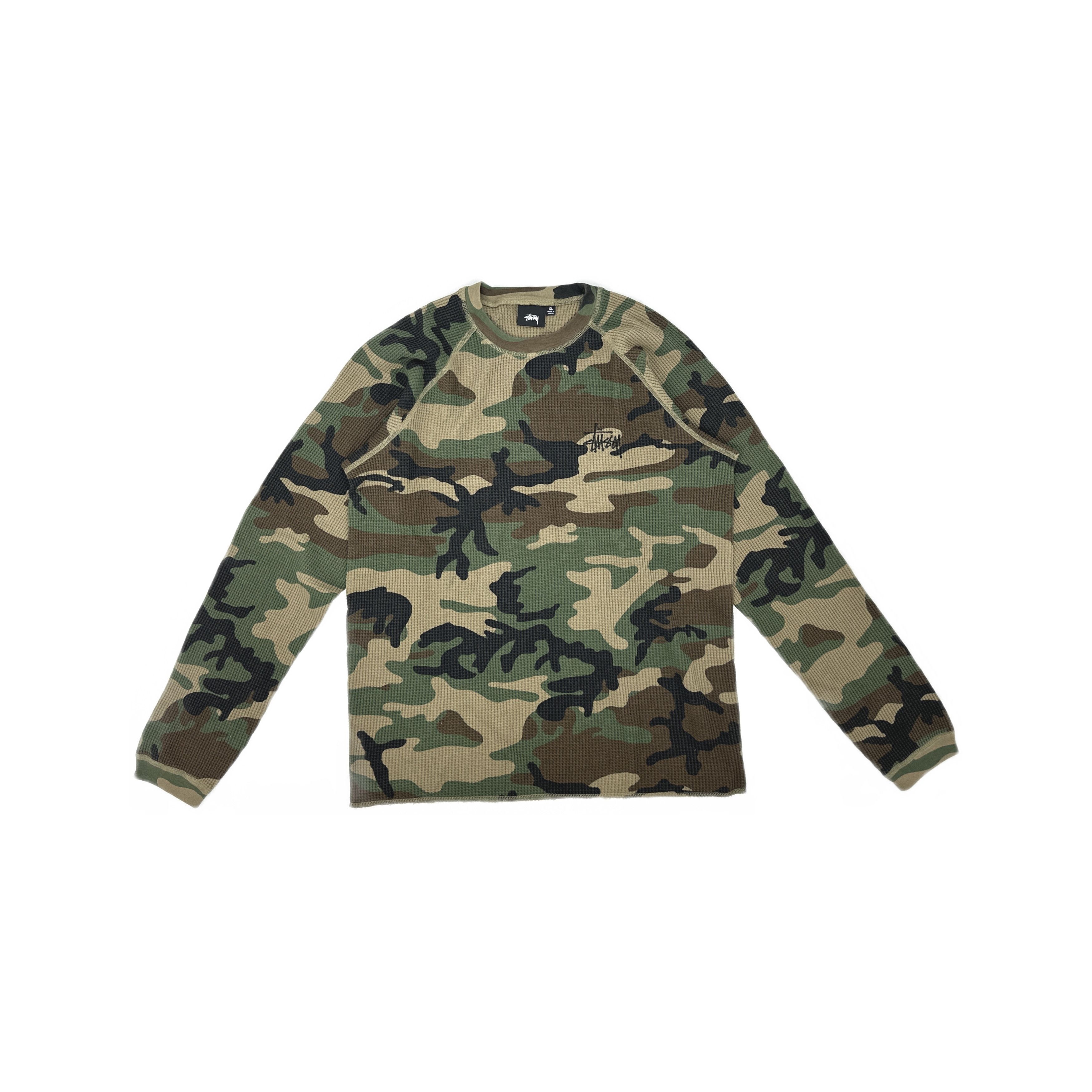 Stussy Stussy Camo Waffle Long Sleeve T-Shirt Size XL Size US XL / EU 56 / 4 - 1 Thumbnail