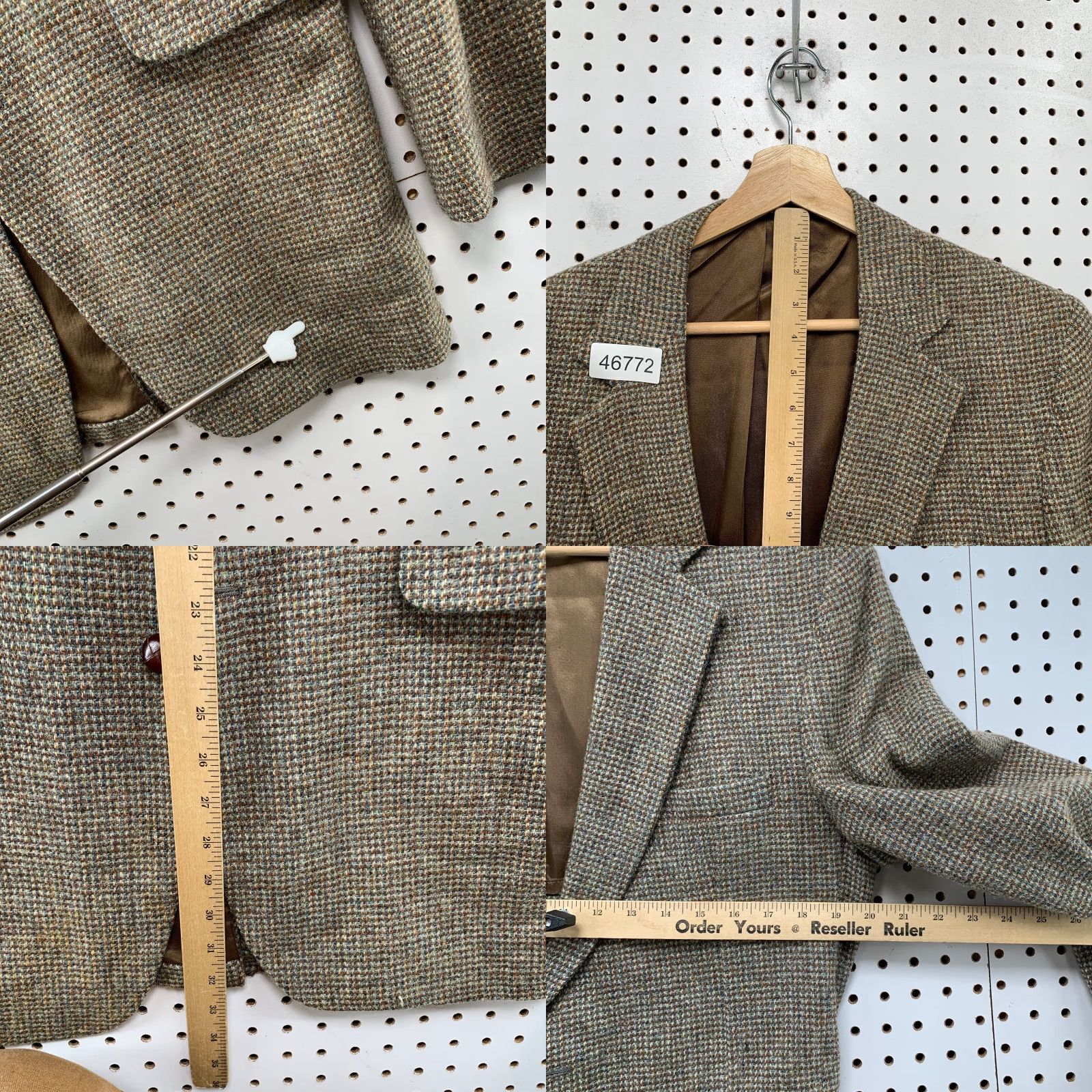 Vintage VINTAGE Carson Pirie Scott Blazer Mens 40 Brown Wool Tweed Union USA Sports Coat Jacket Size 40R - 9 Thumbnail