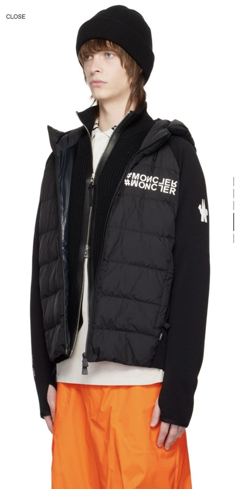 Moncler Grenoble Moncler Grenoble Black Hooded Hybrid Jacket Size 5 / XXL Size US XL / EU 56 / 4 - 3 Thumbnail