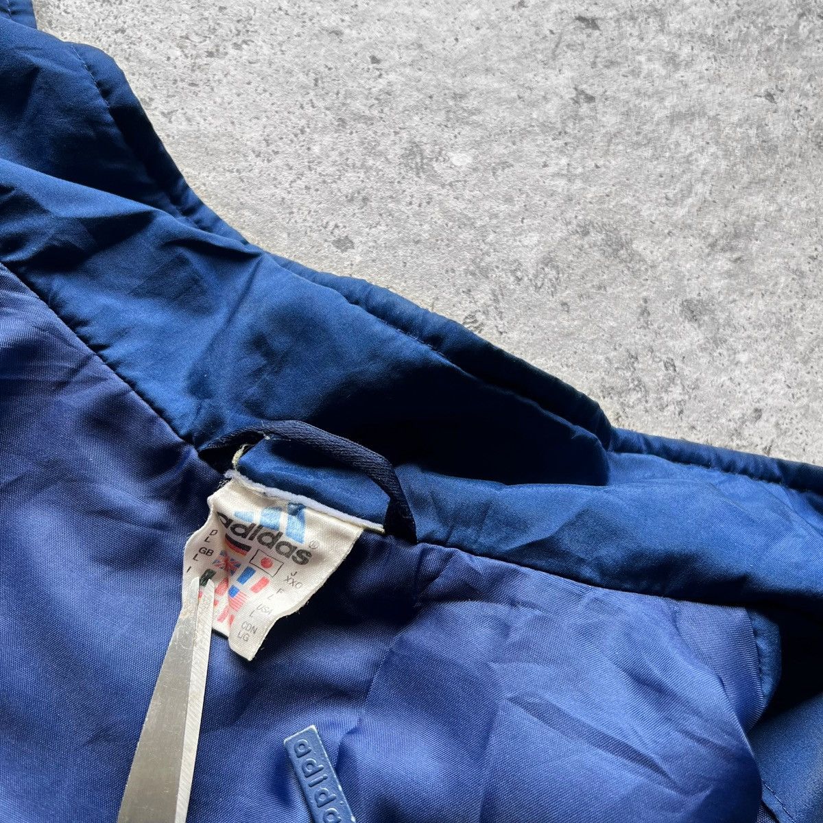 Adidas × Vintage Adidas Vintage Mens Blue Zip Jacket Long Sleeve 3-Stripes Size US L / EU 52-54 / 3 - 9 Thumbnail