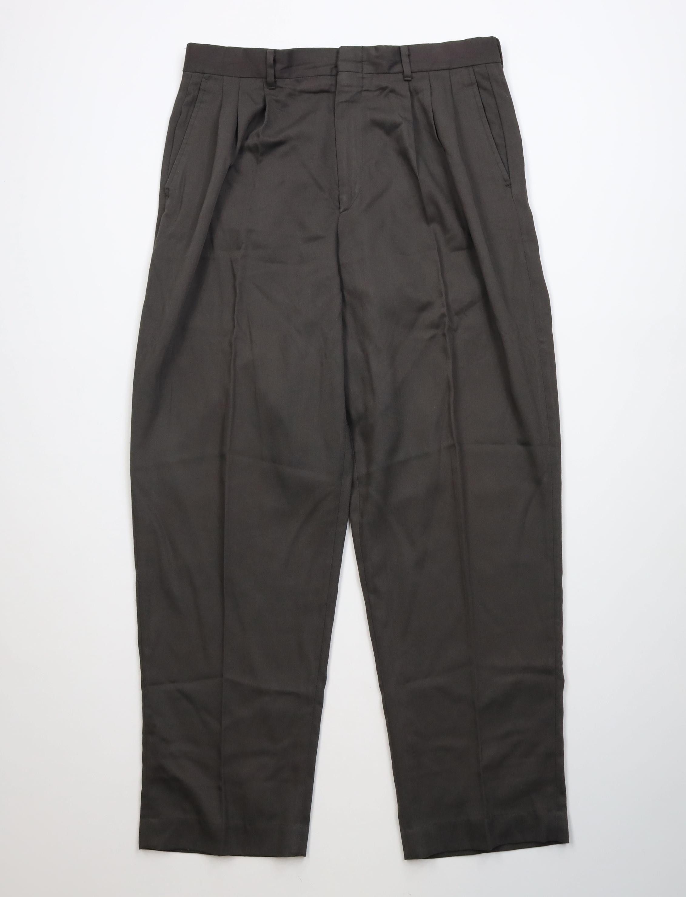 Vintage Vintage 90s Streetwear Gabardine Blend Knit Chino Pants Gray Size US 34 / EU 50 - 1 Thumbnail