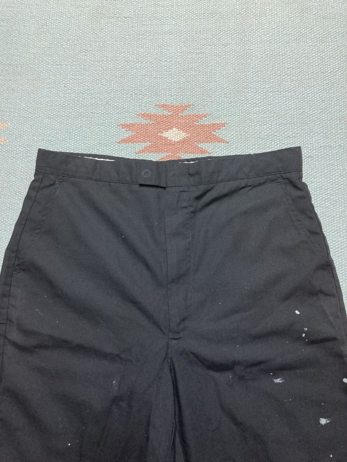 Vintage vtg 70s shorts poly cotton black paint stained distressed 27 Size US 27 - 4 Thumbnail