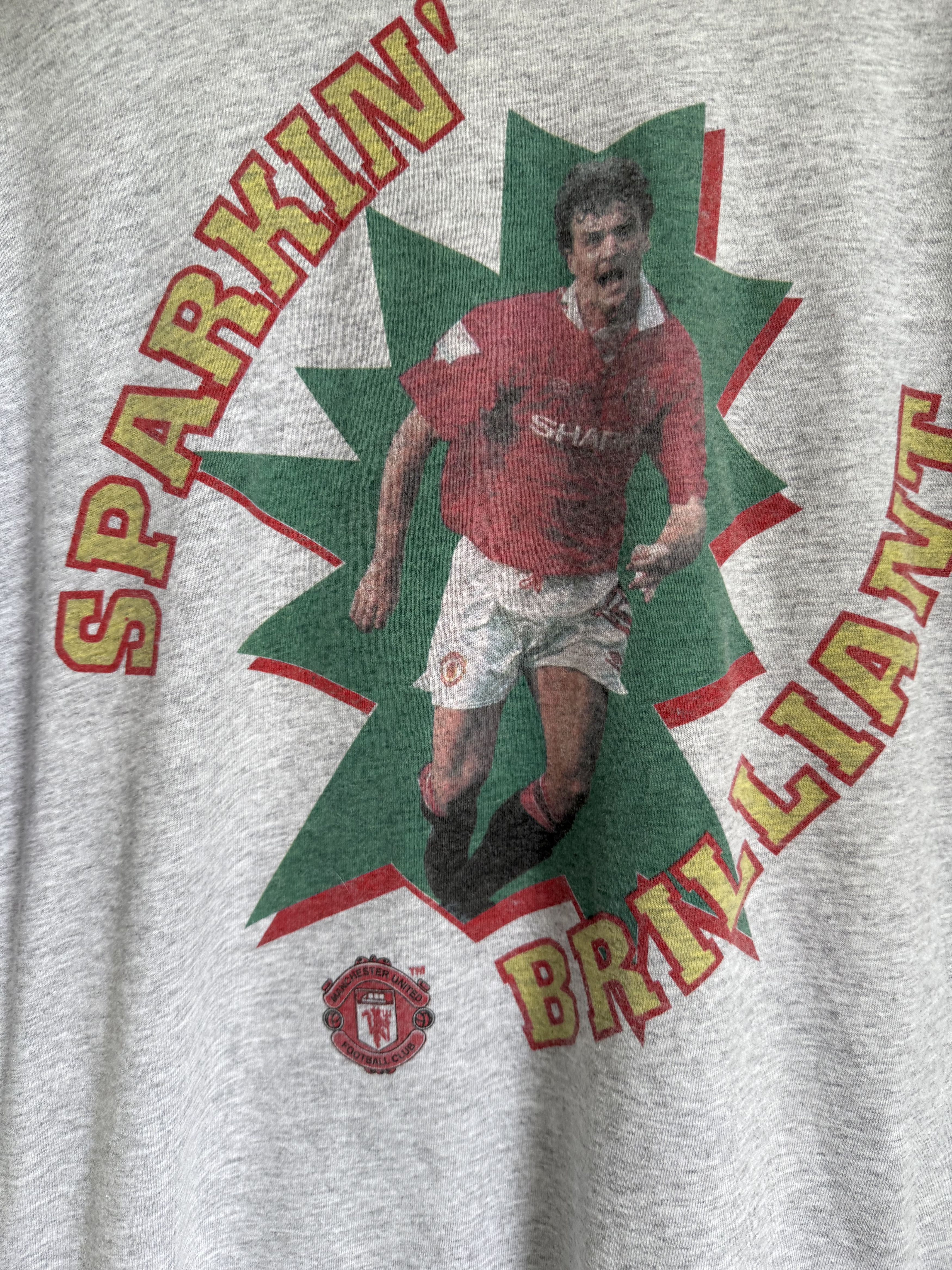 Vintage Vintage 90s Mark Hughes Manchester United football t-shirt Size US XL / EU 56 / 4 - 6 Thumbnail