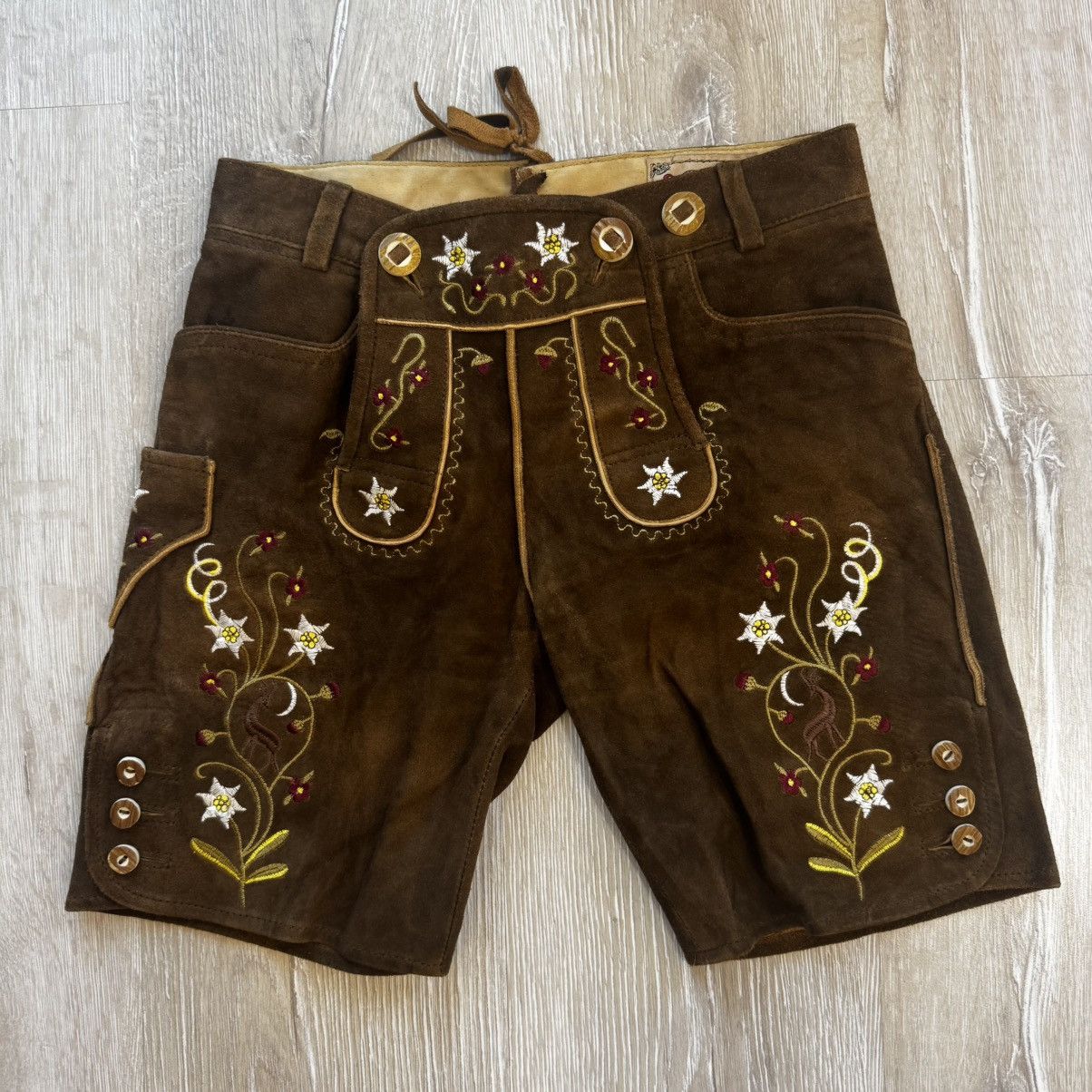 Other Stockerpoint Vintage Leather Shorts Octoberfest Bavarian Size 26" / US 2 / IT 38 - 11 Thumbnail