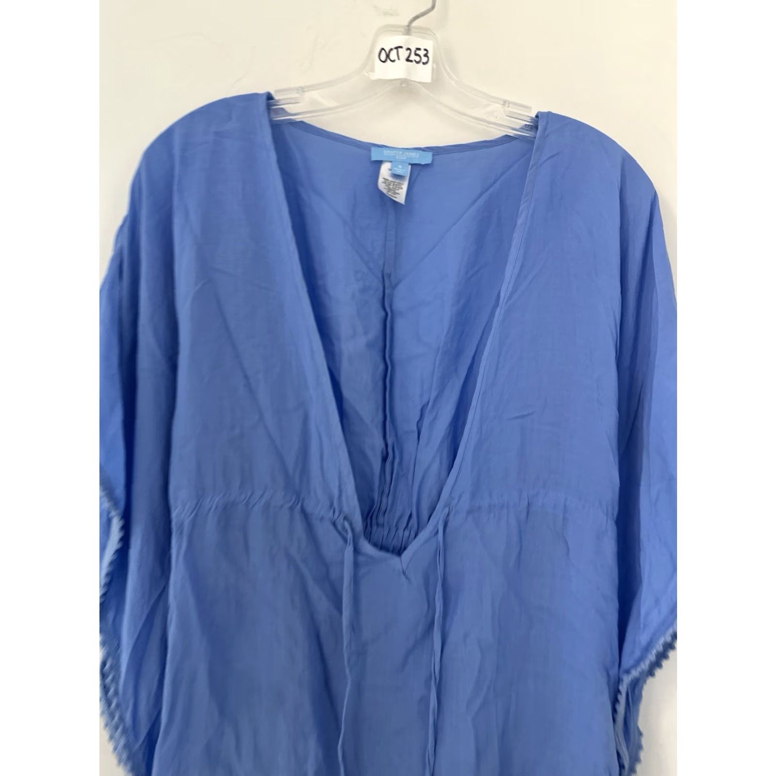 Vintage Draper James Caftan Swim Cover Up Blue Size S Beach Vacation Size ONE SIZE - 3 Thumbnail