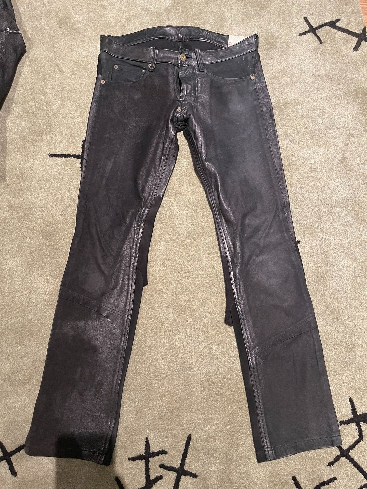 Rick Owens 20471120 Paper Hyoma Recycle Denim Pants Size US 31 - 1 Thumbnail