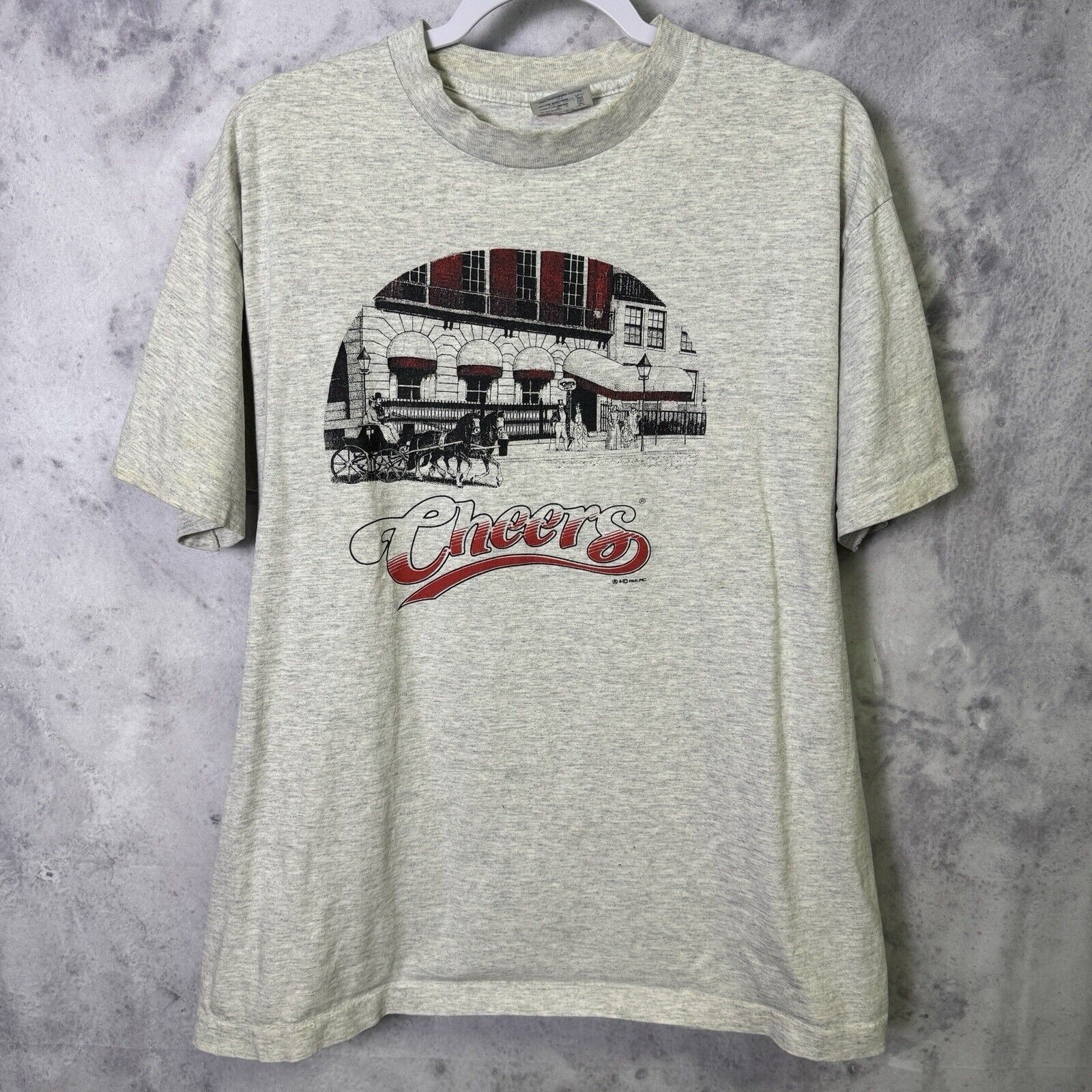 Vintage Vintage Cheers Boston T Shirt Mens XL Gray 90s Short Sleeve Size US XL / EU 56 / 4 - 2 Thumbnail