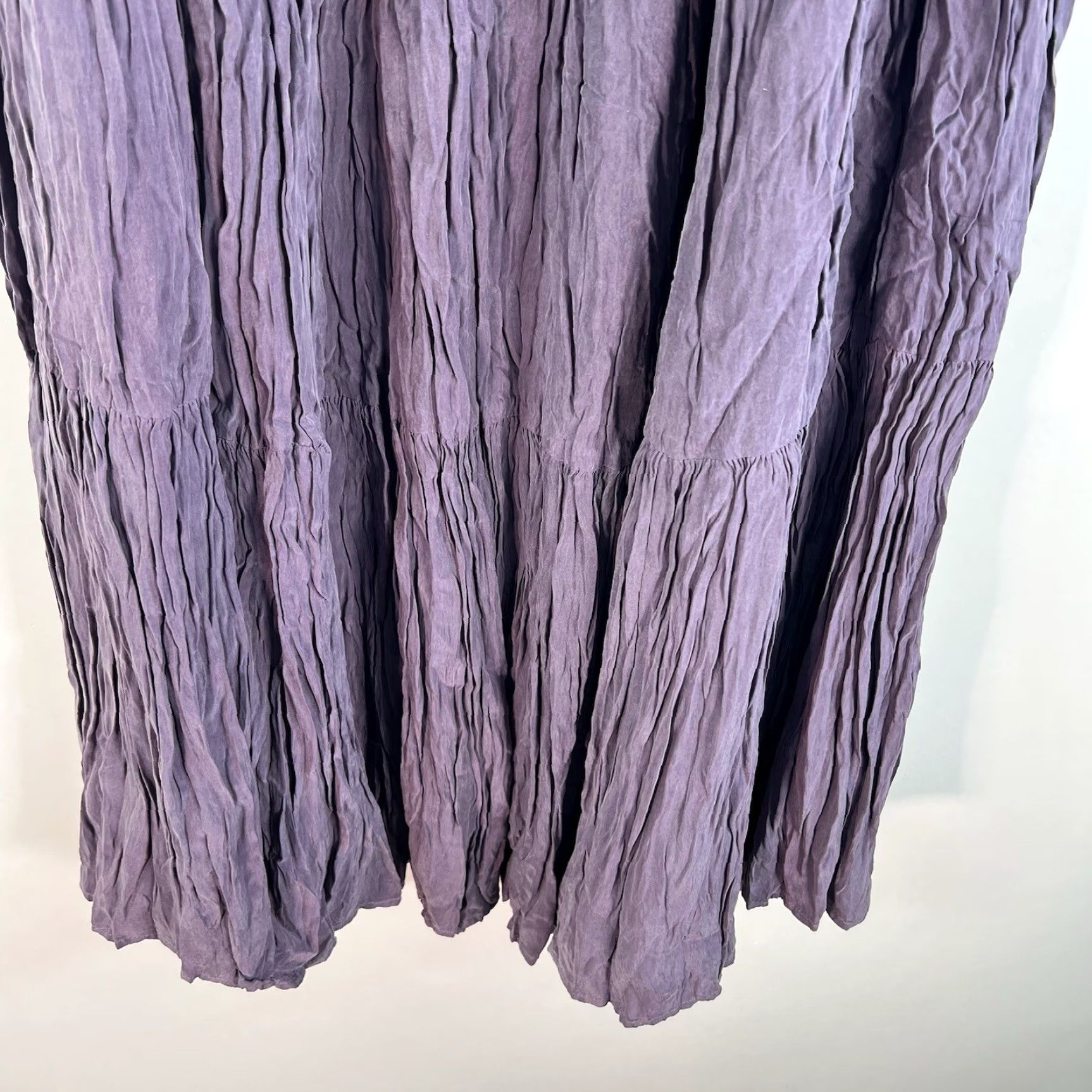 Doublet VINTAGE Double D Ranch Broom Maxi Skirt Women M Purple Embroidered Pleated Southwestern Cowboy Size 32" / US 10 / IT 46 - 4 Thumbnail
