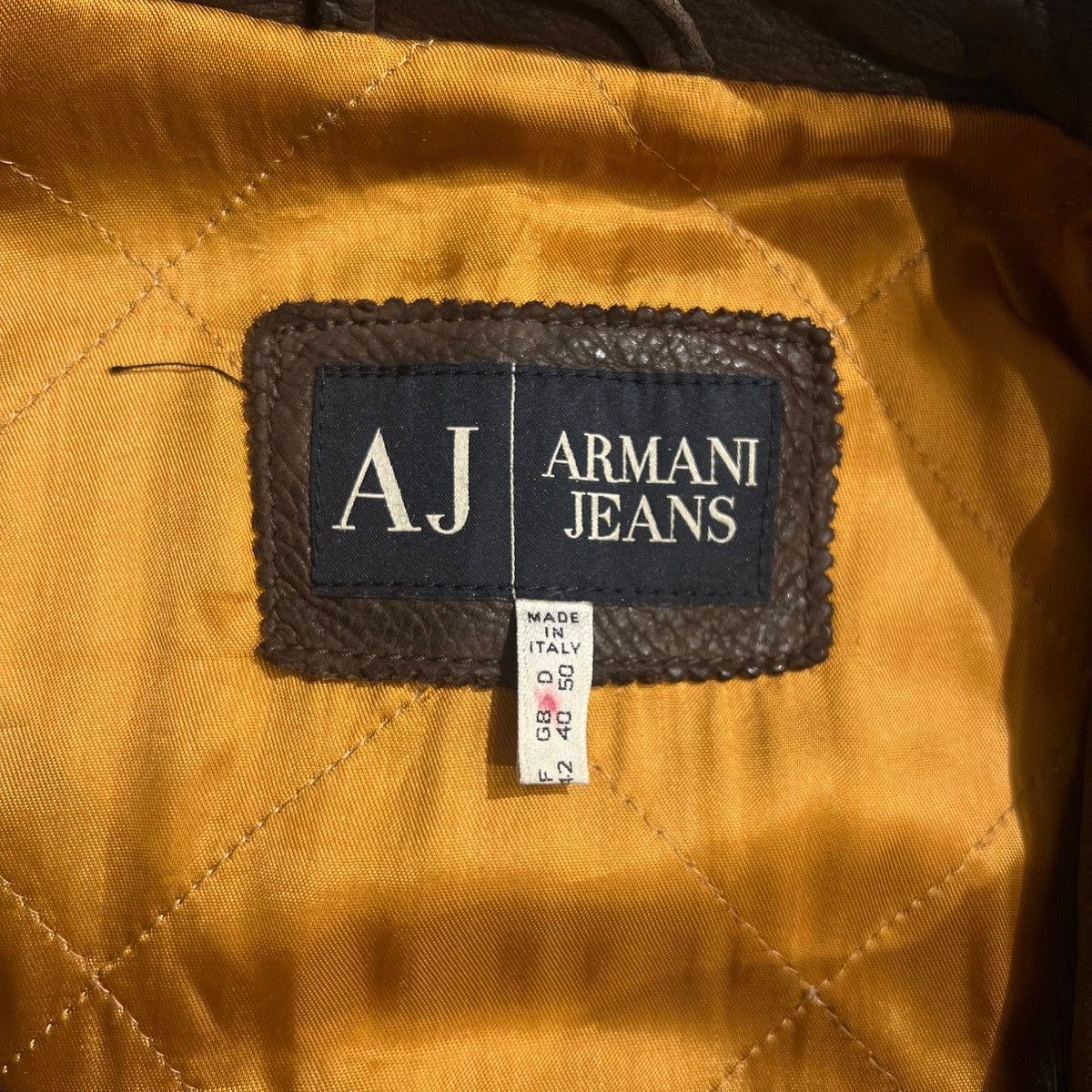 Armani Giorgio Armani Brown Leather Jacket Size US L / EU 52-54 / 3 - 3 Thumbnail