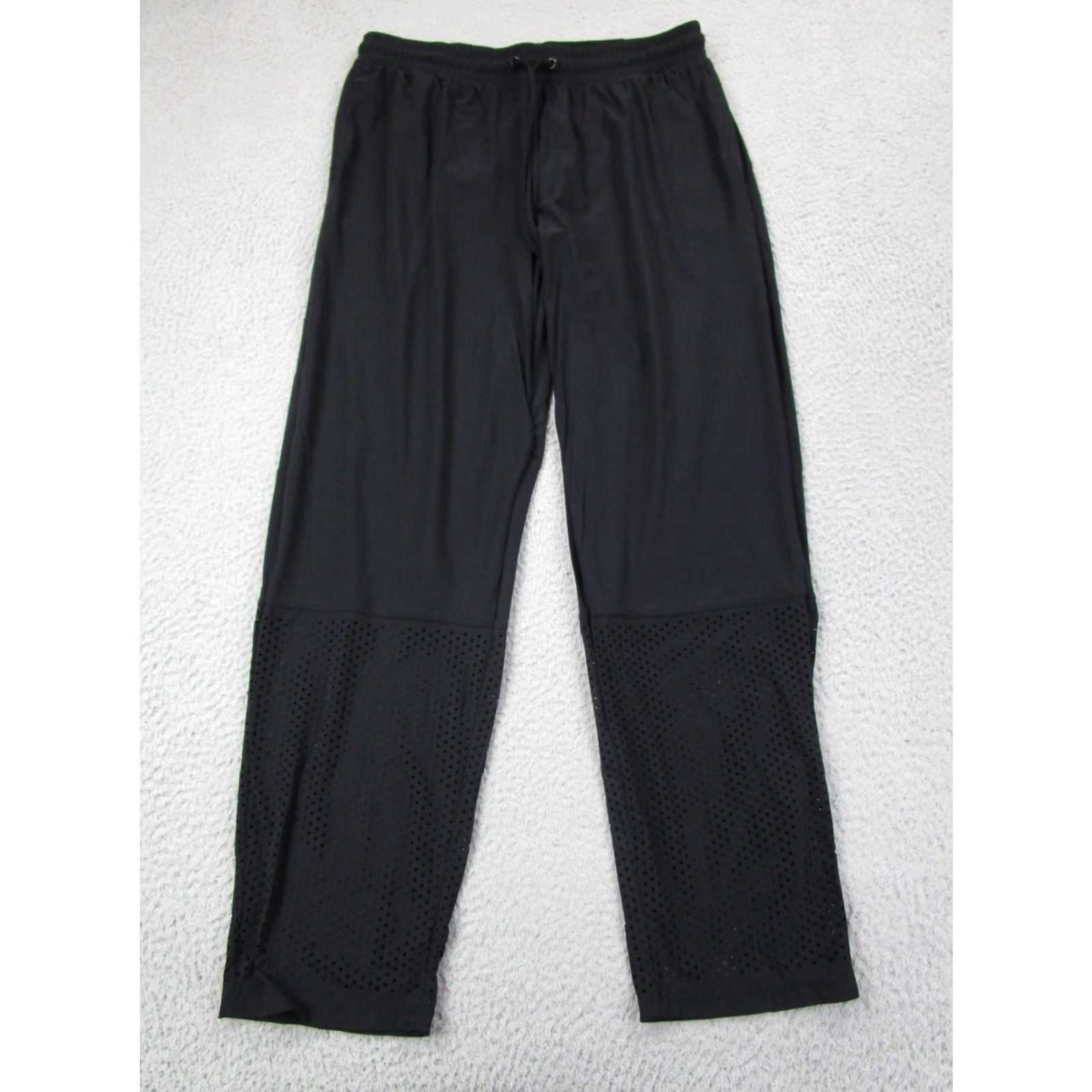 Vintage Koral Pants Womens L Black Jogger Sporty Athletic Alliance Perforated Ankle Nylon Spandex Running Walking Post Workout Size 36" / US 14 / IT 50 - 2 Thumbnail