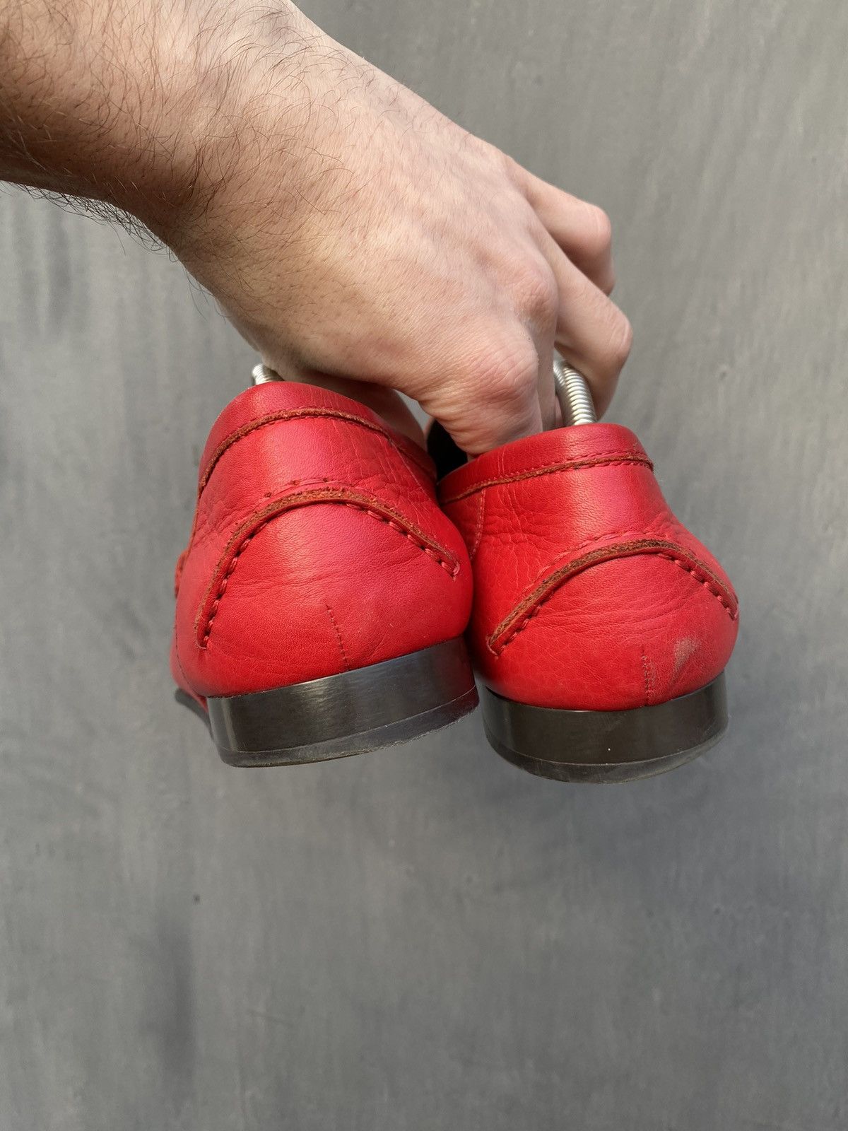 Dolce & Gabbana Dolce Gabbana Leather Red Moccasin Size U.K. 7.5 Size US 8 / EU 41 - 10 Thumbnail