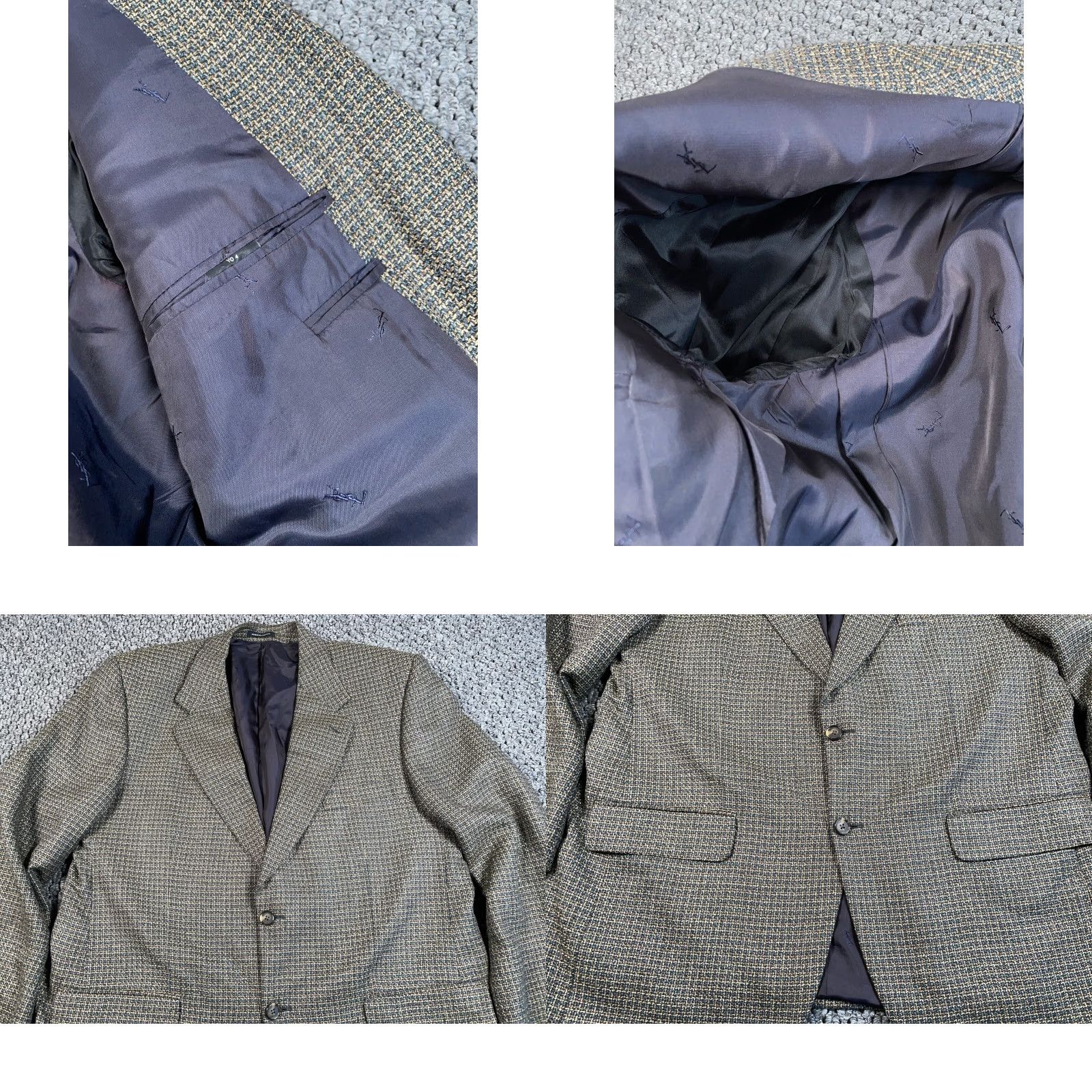 Yves Saint Laurent VINTAGE Yves Saint Laurent Sport Coat Men's 46 Brown Silk Wool Two-Button Jacket Size US S / EU 44-46 / 1 - 10 Thumbnail