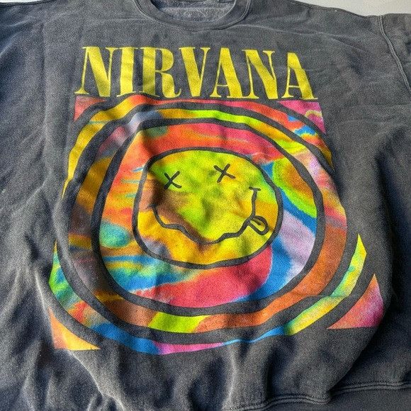 Nirvana NIRVANA GRAY OVER-DYED GRAPHIC CREWNECK SAMPLE PIECE SZ S/M Size M / US 6-8 / IT 42-44 - 2 Thumbnail